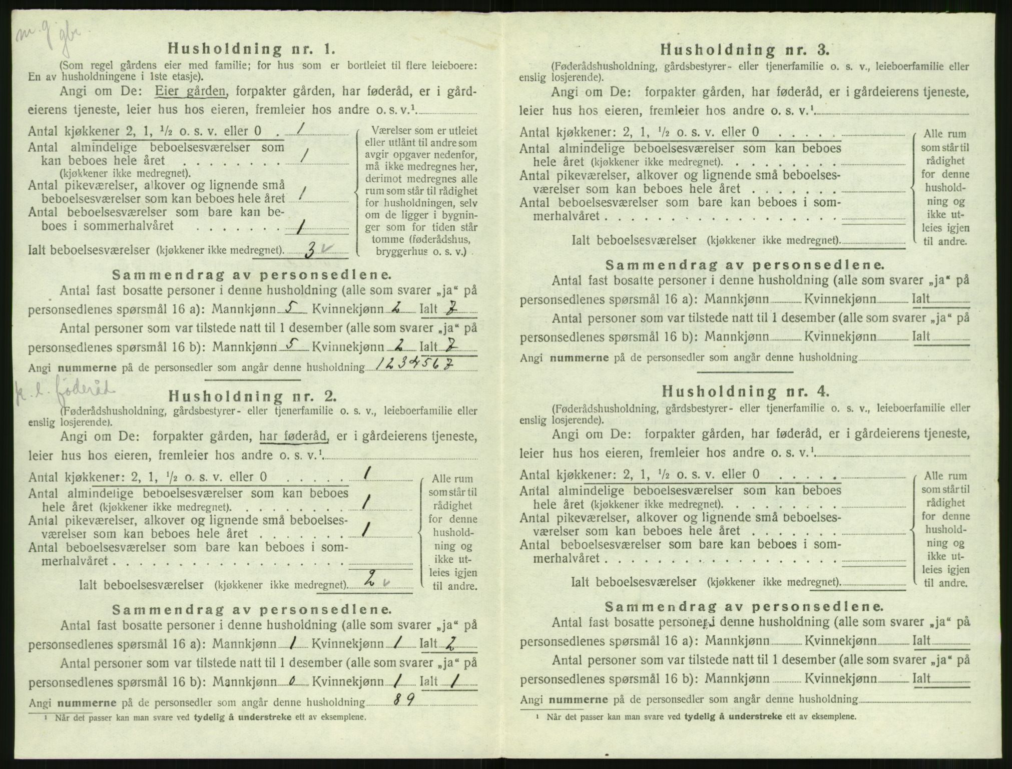 SAT, 1920 census for Hareid, 1920, p. 202