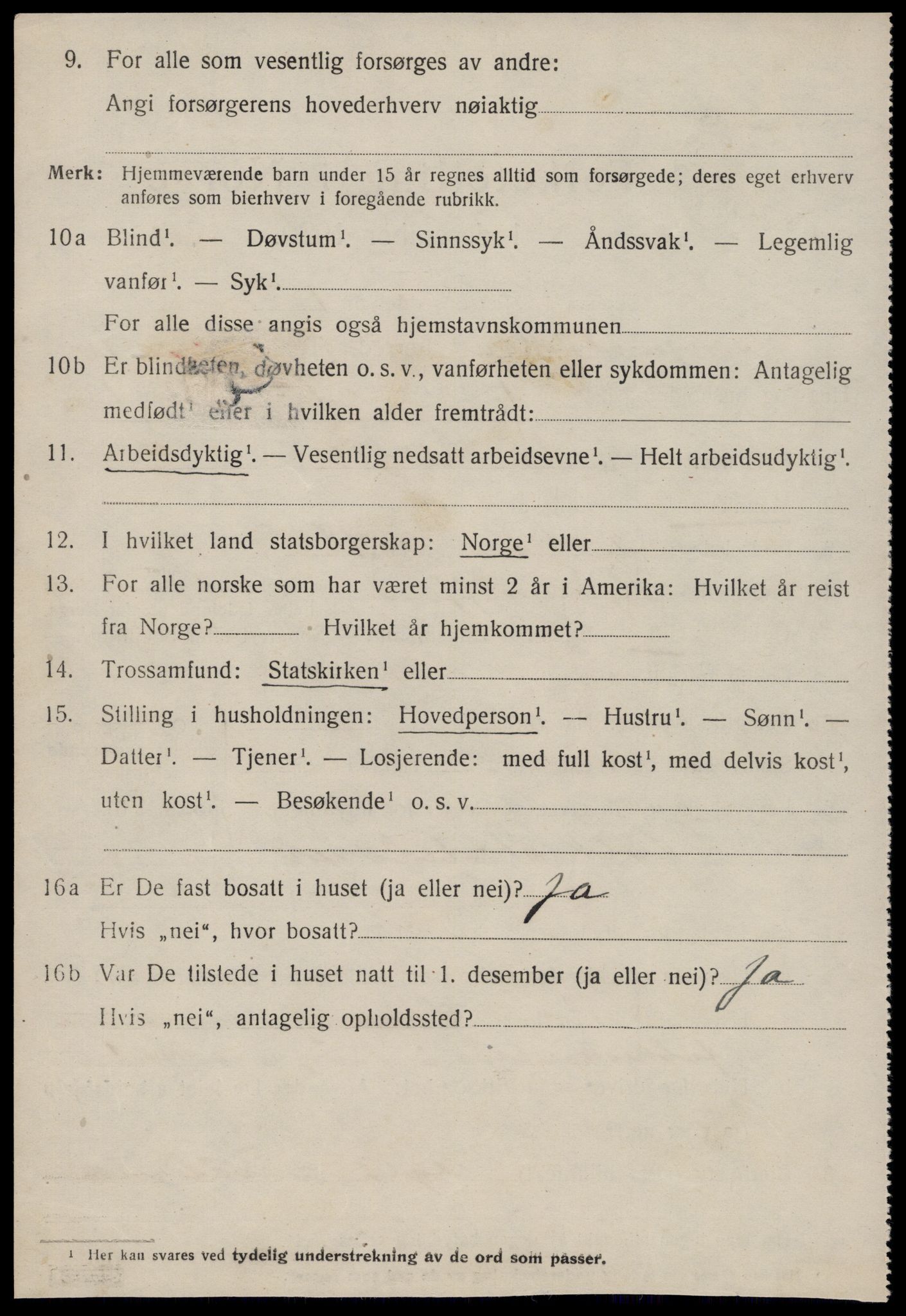 SAT, 1920 census for Borgund, 1920, p. 11941