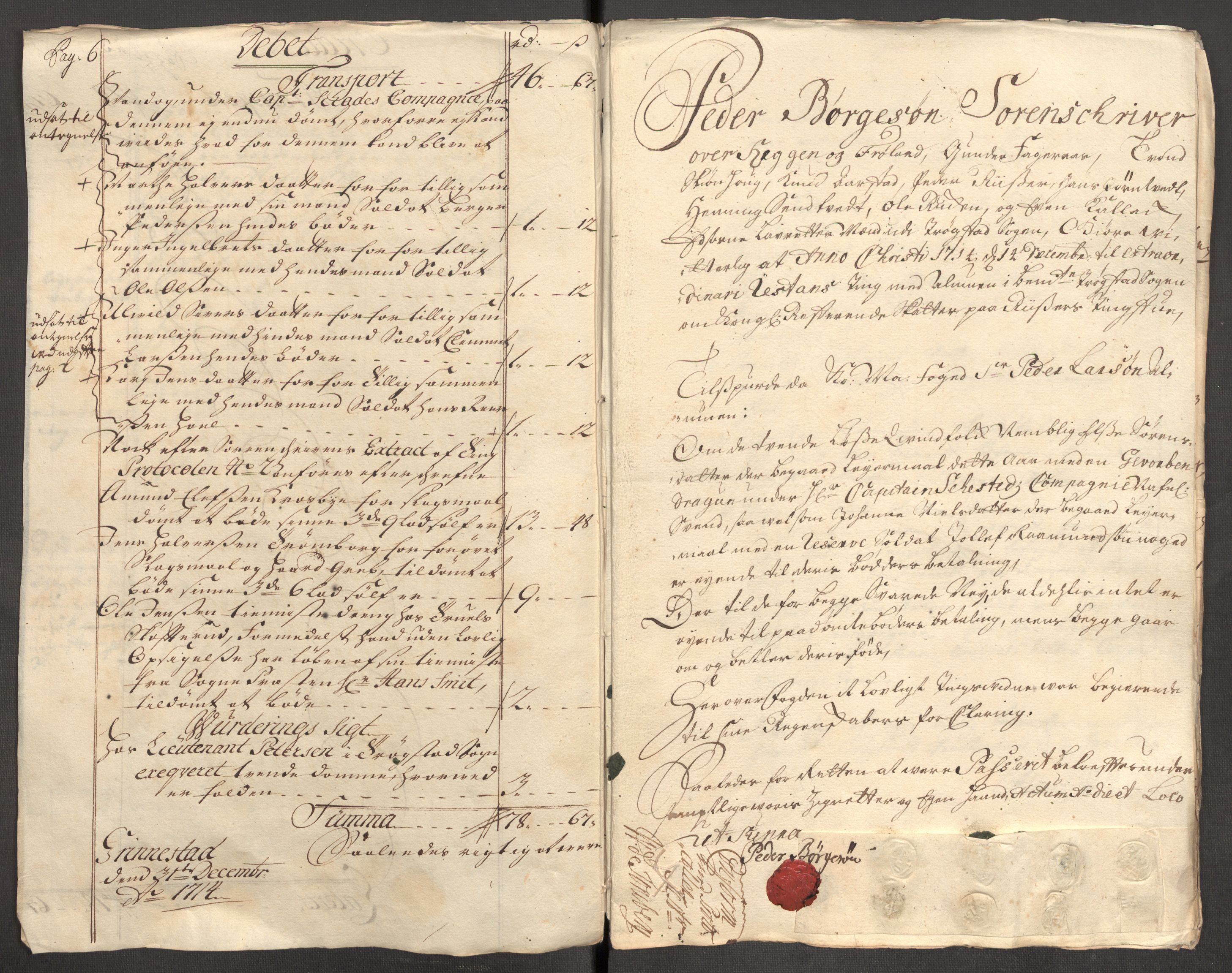 Rentekammeret inntil 1814, Reviderte regnskaper, Fogderegnskap, RA/EA-4092/R07/L0308: Fogderegnskap Rakkestad, Heggen og Frøland, 1714, p. 371