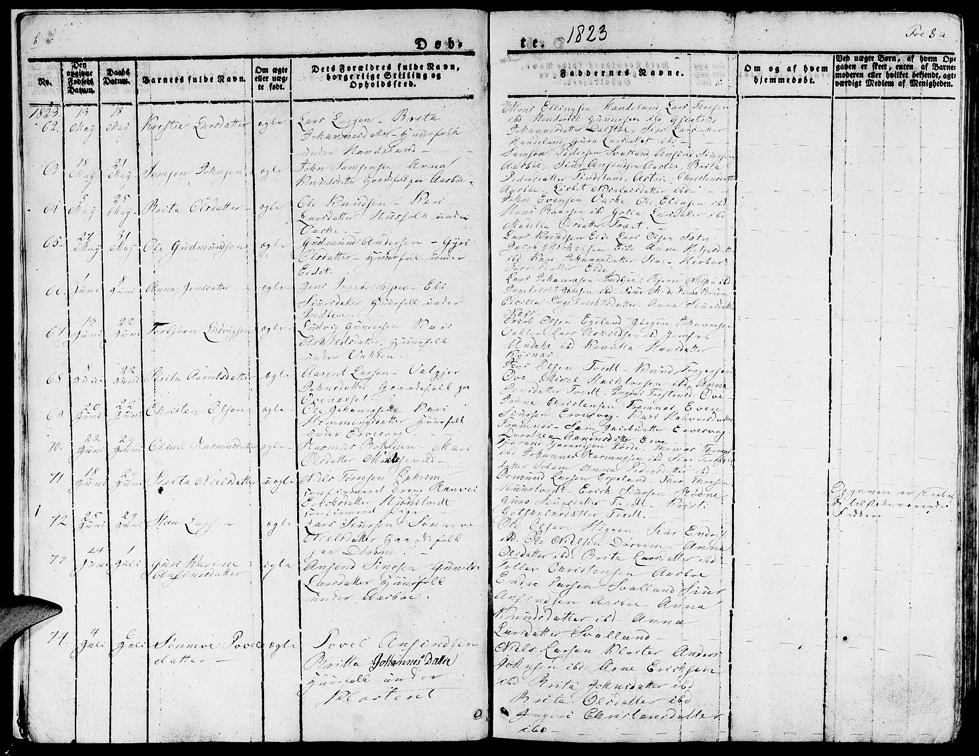 Fjelberg sokneprestembete, AV/SAB-A-75201/H/Haa: Parish register (official) no. A 5, 1822-1834, p. 8