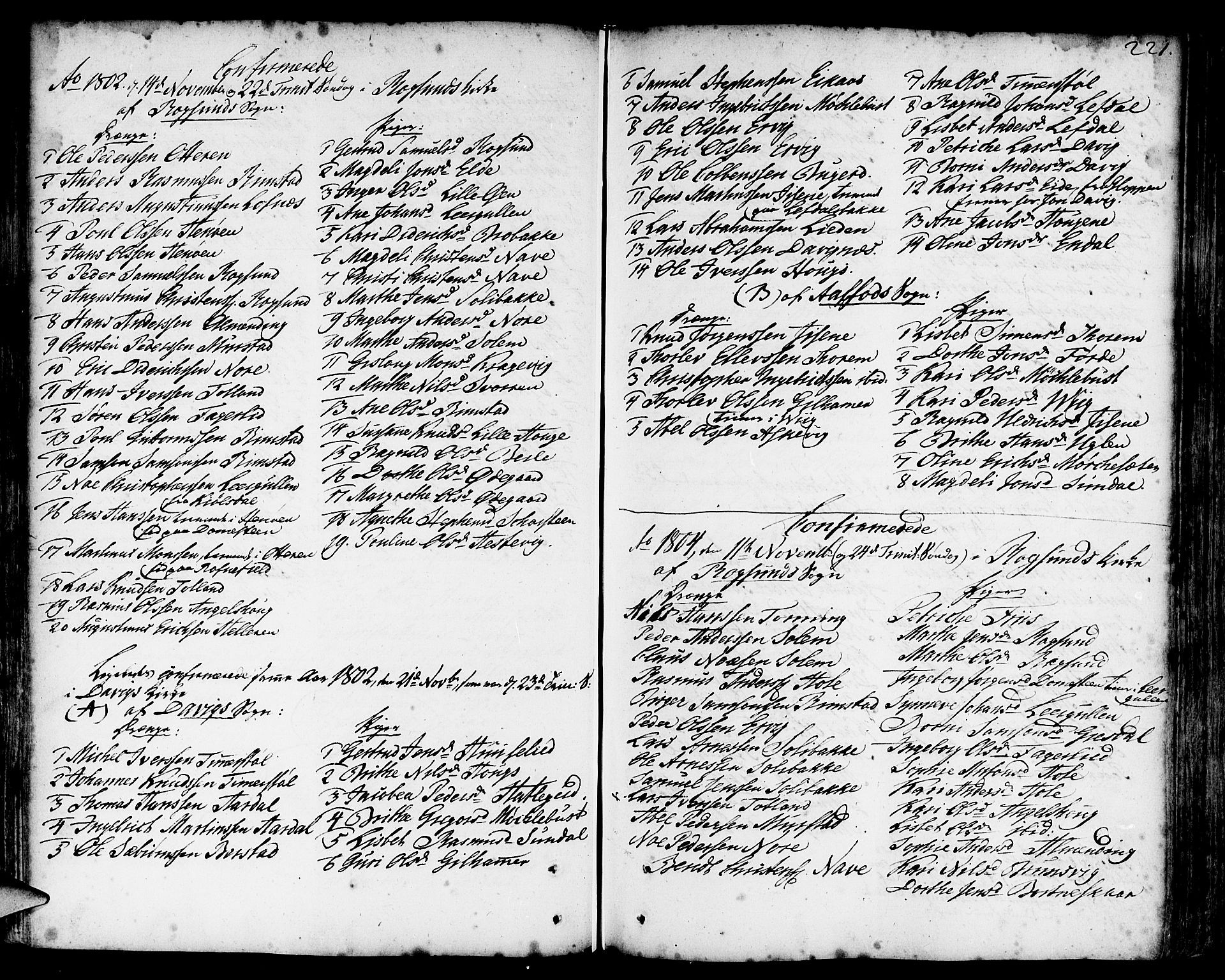 Davik sokneprestembete, SAB/A-79701/H/Haa/Haaa/L0002: Parish register (official) no. A 2, 1742-1816, p. 221