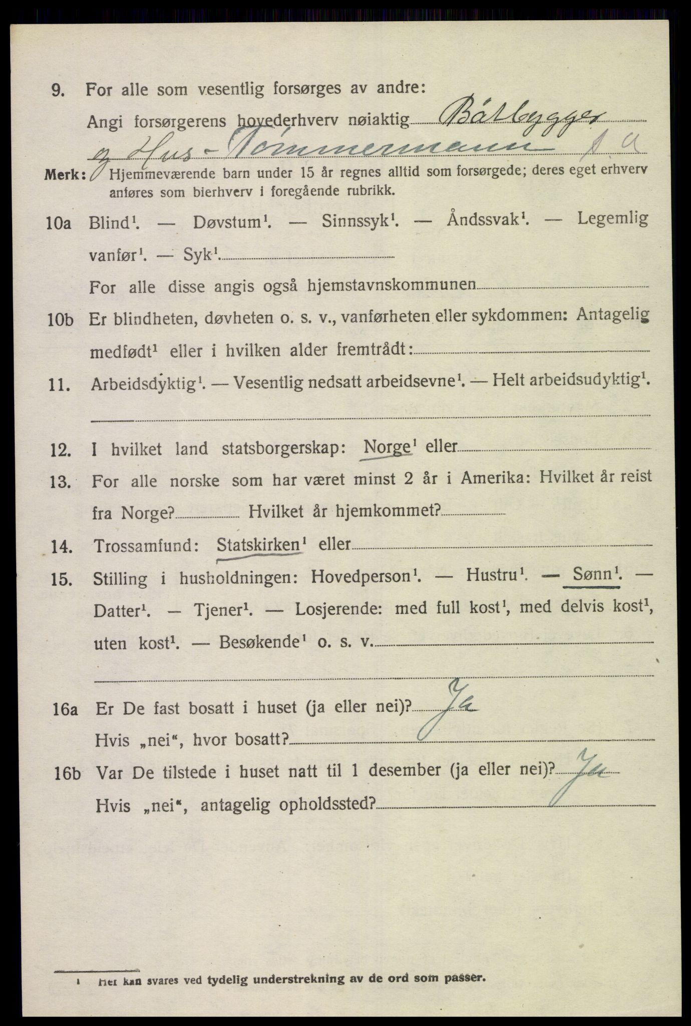 SAK, 1920 census for Sør-Audnedal, 1920, p. 5588