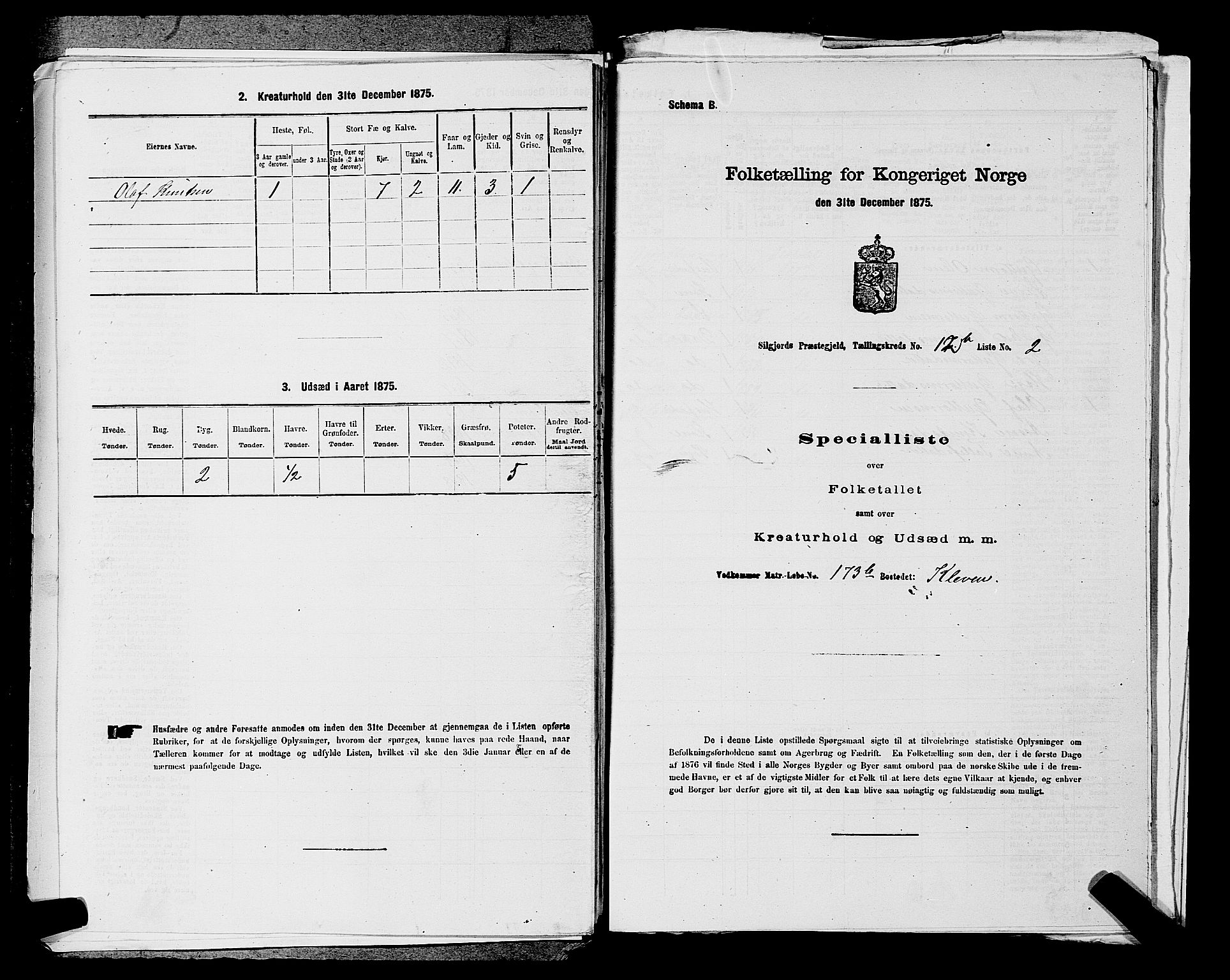 SAKO, 1875 census for 0828P Seljord, 1875, p. 1358