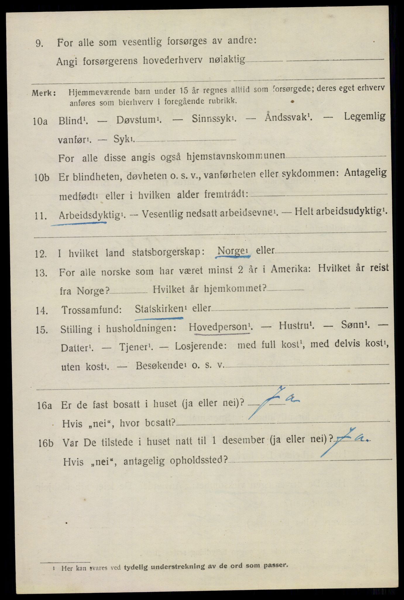 SAO, 1920 census for Vestby, 1920, p. 3330