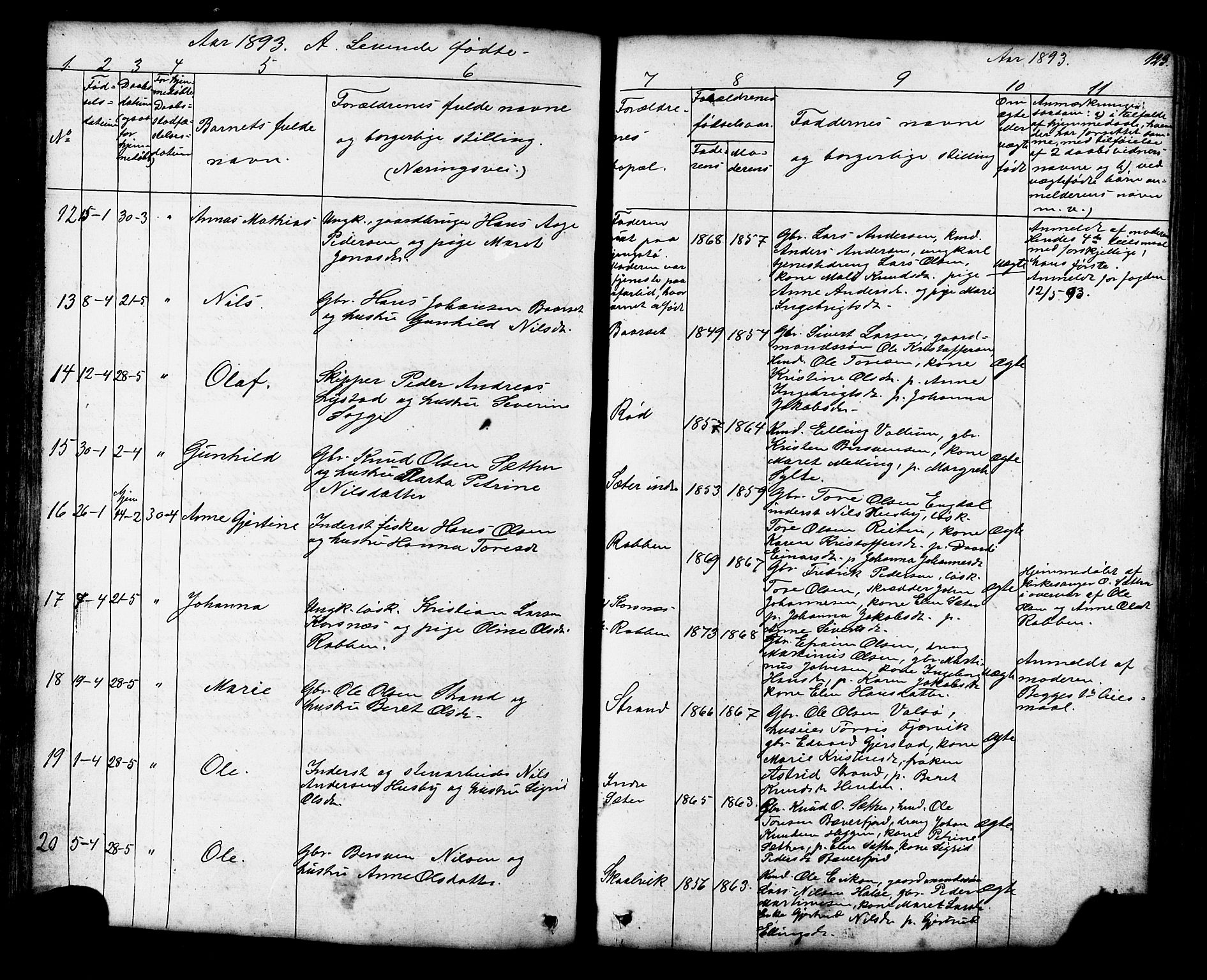 Ministerialprotokoller, klokkerbøker og fødselsregistre - Møre og Romsdal, AV/SAT-A-1454/576/L0890: Parish register (copy) no. 576C01, 1837-1908, p. 123