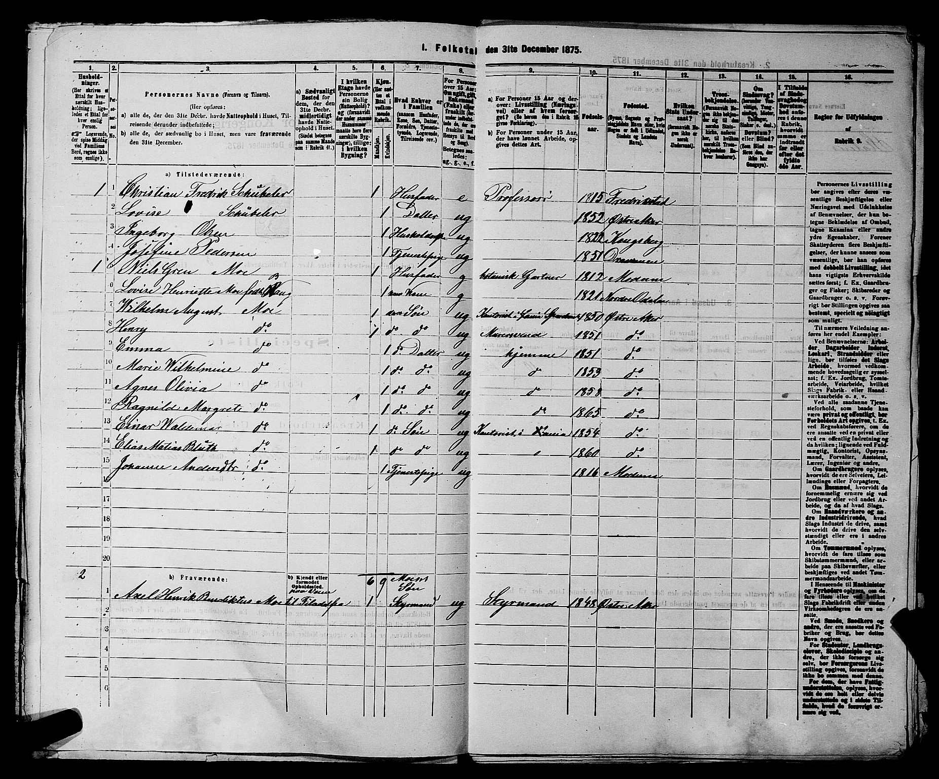 RA, 1875 census for 0218bP Østre Aker, 1875, p. 1536