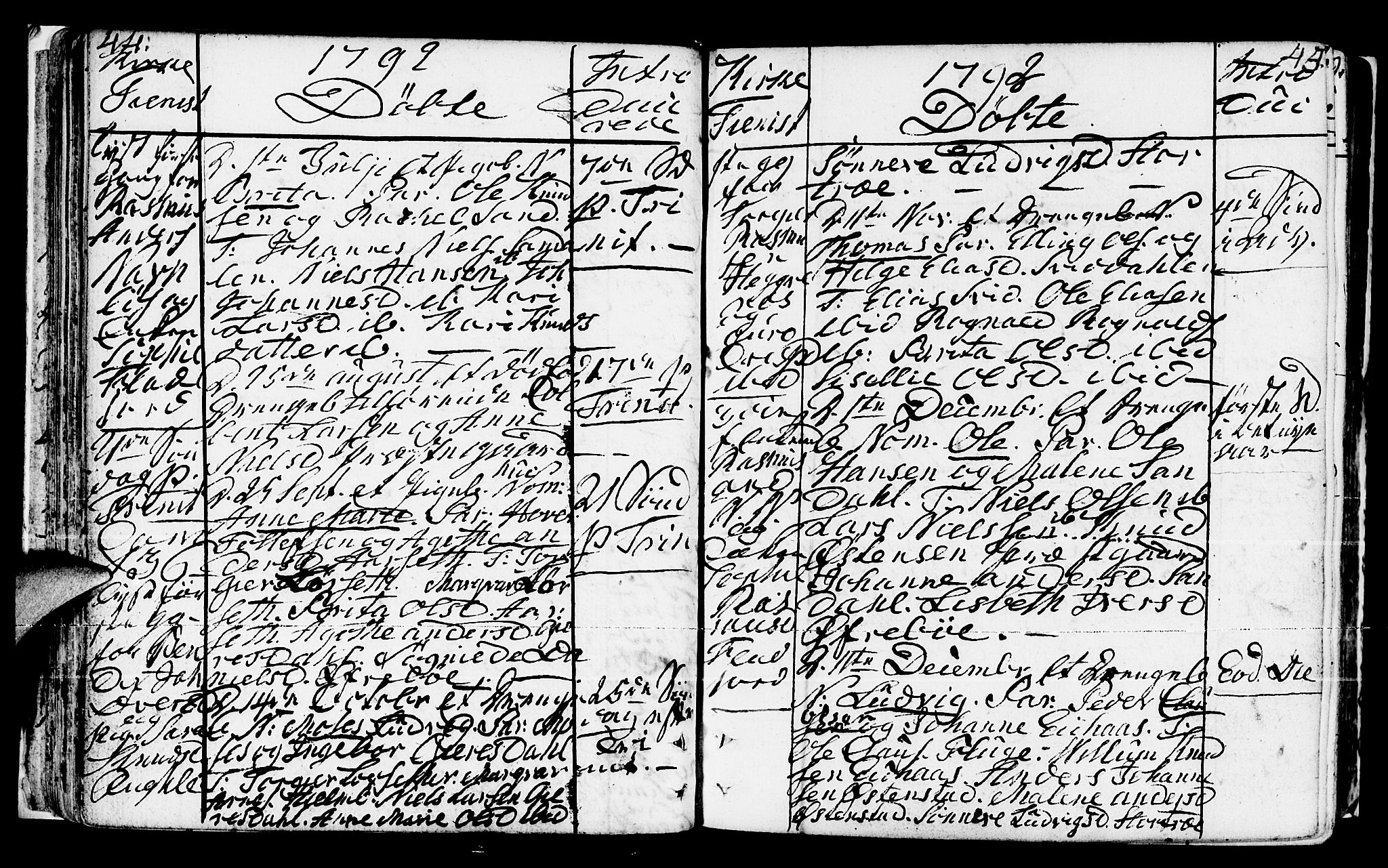 Jølster sokneprestembete, AV/SAB-A-80701/H/Haa/Haaa/L0005: Parish register (official) no. A 5, 1790-1821, p. 44-45