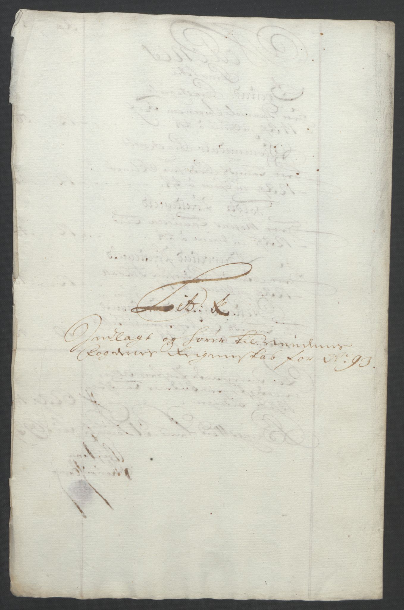 Rentekammeret inntil 1814, Reviderte regnskaper, Fogderegnskap, RA/EA-4092/R39/L2312: Fogderegnskap Nedenes, 1693-1695, p. 65