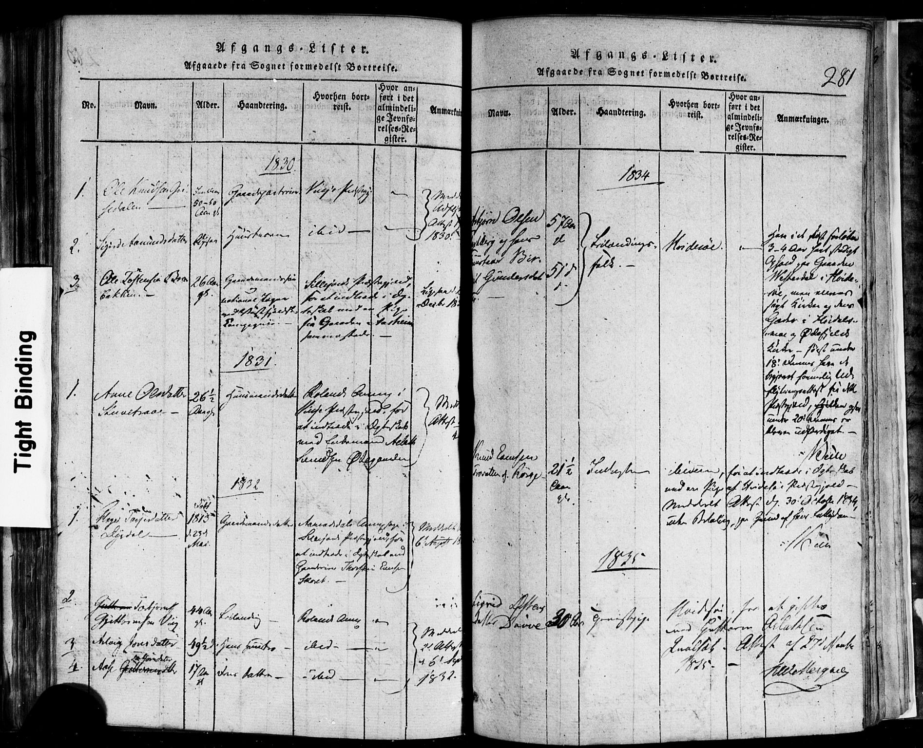 Rauland kirkebøker, SAKO/A-292/F/Fa/L0002: Parish register (official) no. 2, 1815-1860, p. 281