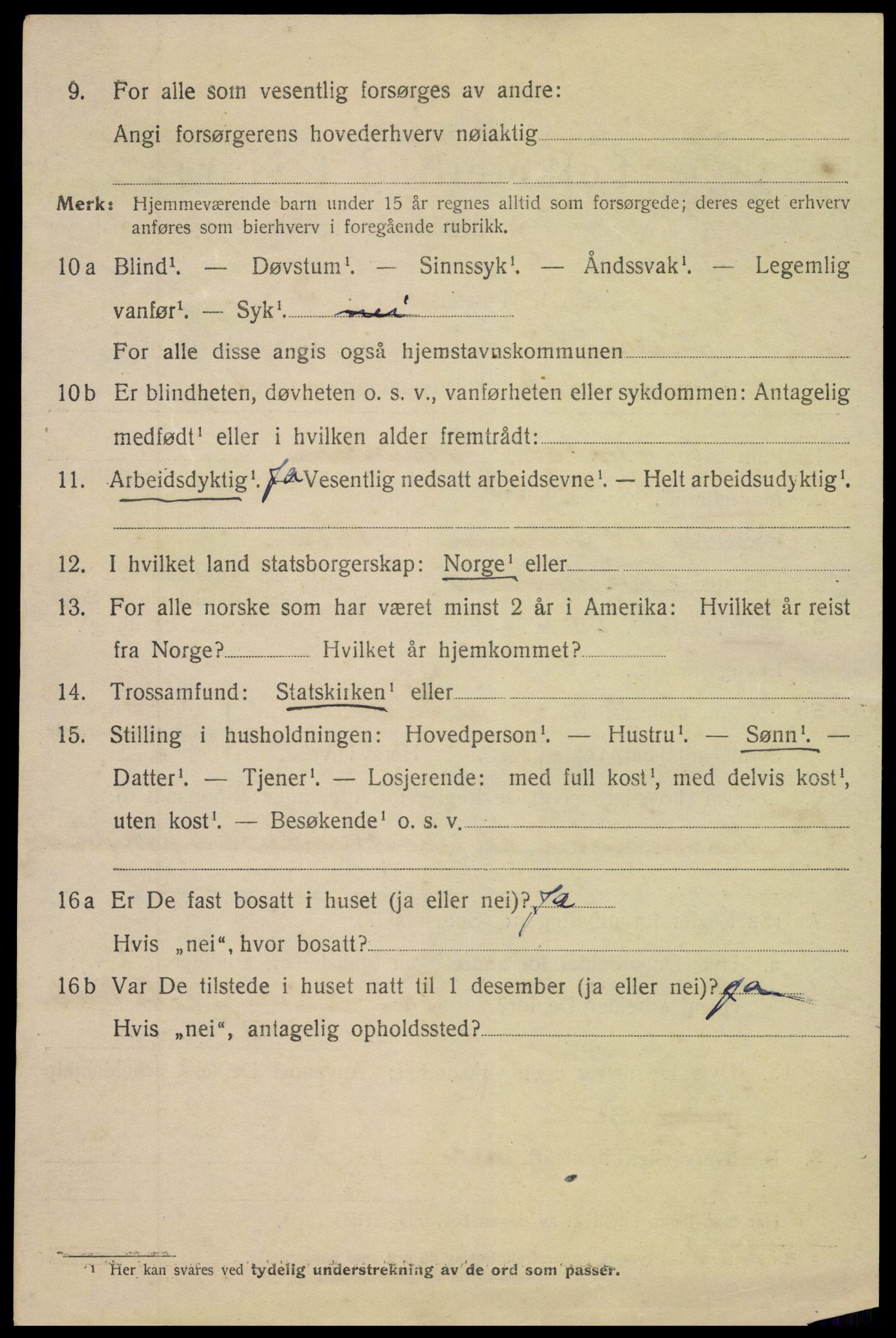 SAK, 1920 census for Tvedestrand, 1920, p. 1686