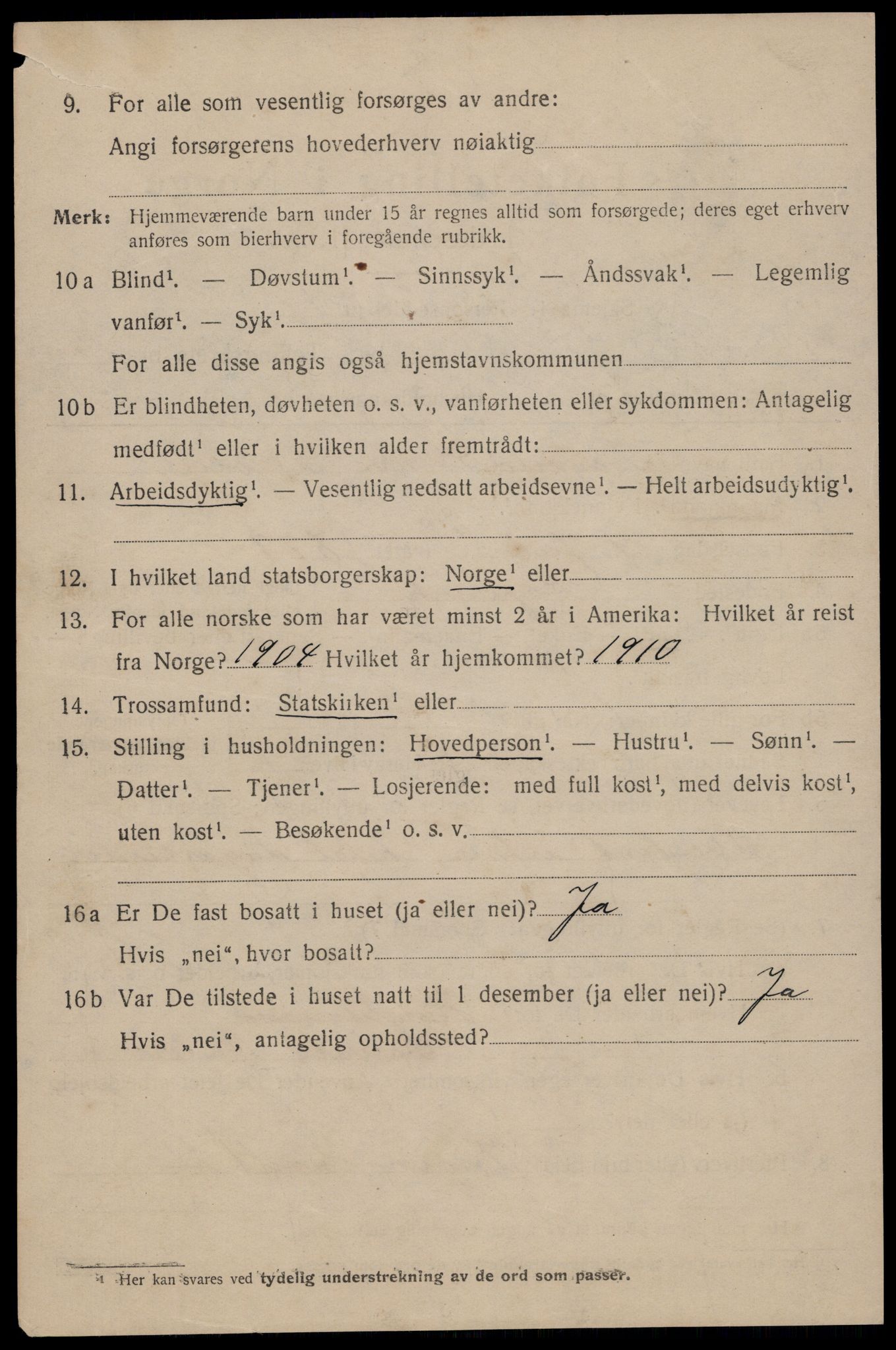 SAST, 1920 census for Kopervik, 1920, p. 4097