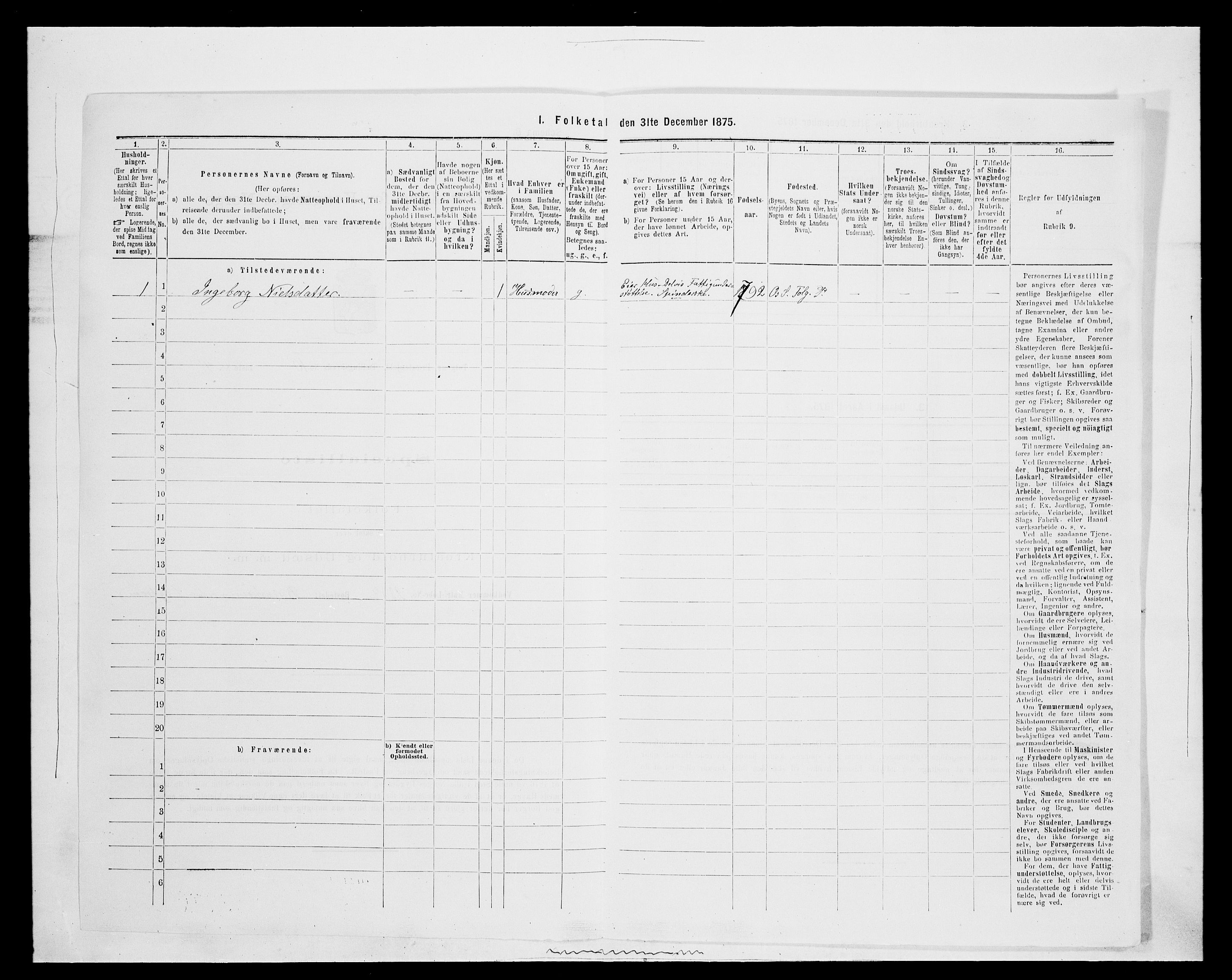 SAH, 1875 census for 0436P Tolga, 1875, p. 1079