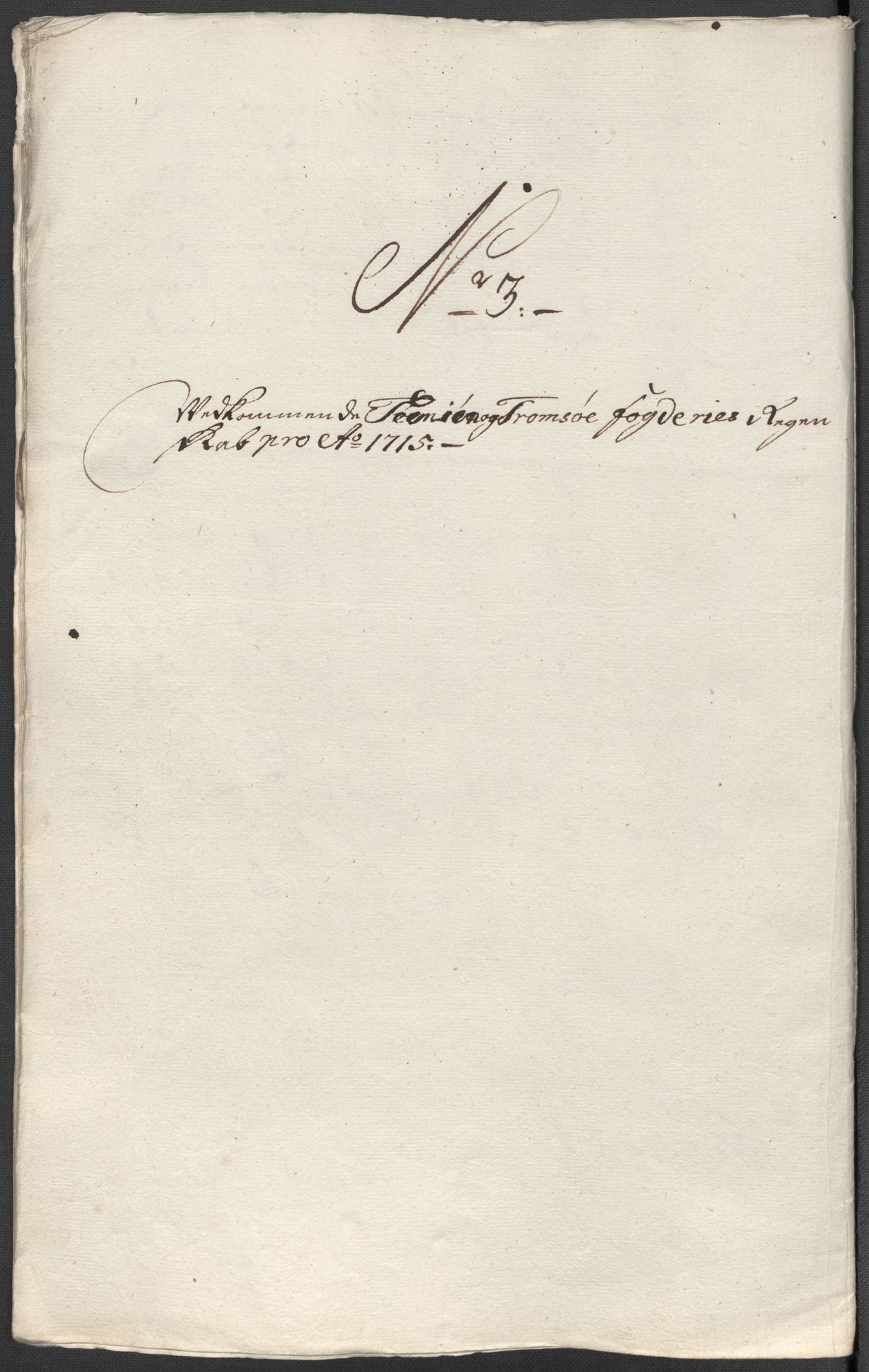 Rentekammeret inntil 1814, Reviderte regnskaper, Fogderegnskap, AV/RA-EA-4092/R68/L4761: Fogderegnskap Senja og Troms, 1715, p. 71