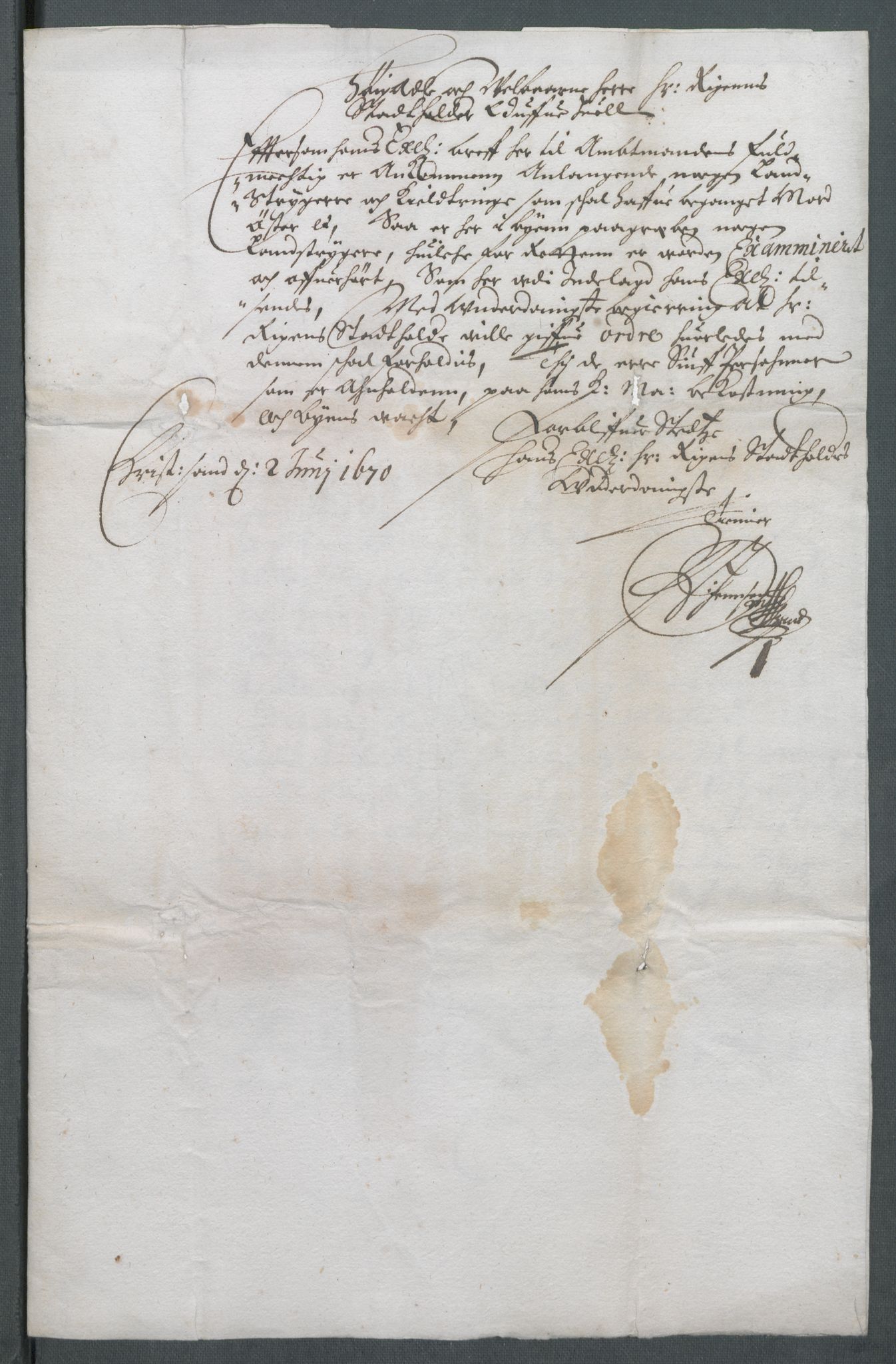 Riksarkivets diplomsamling, AV/RA-EA-5965/F02/L0171: Dokumenter, 1667-1670, p. 239