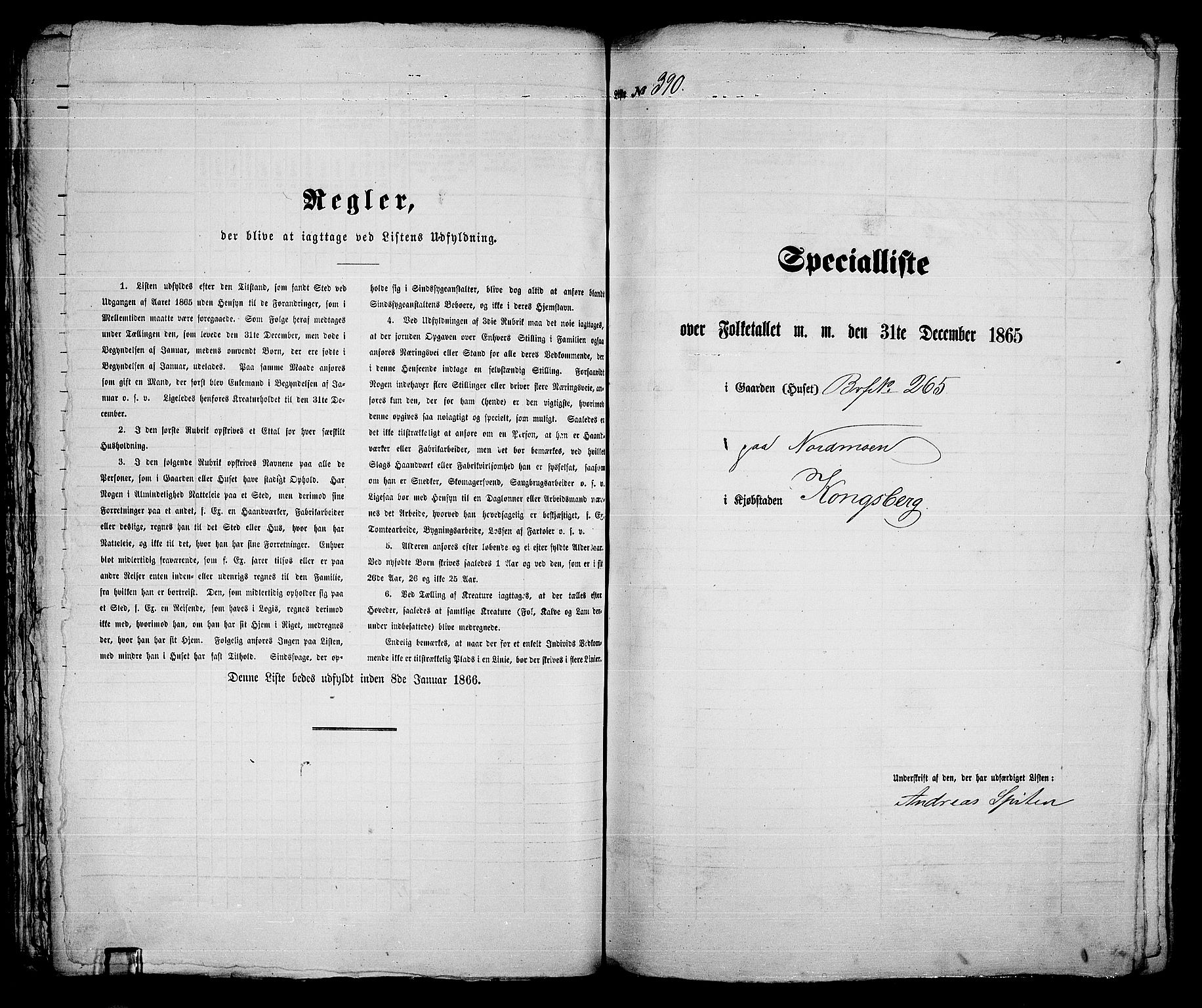 RA, 1865 census for Kongsberg/Kongsberg, 1865, p. 797