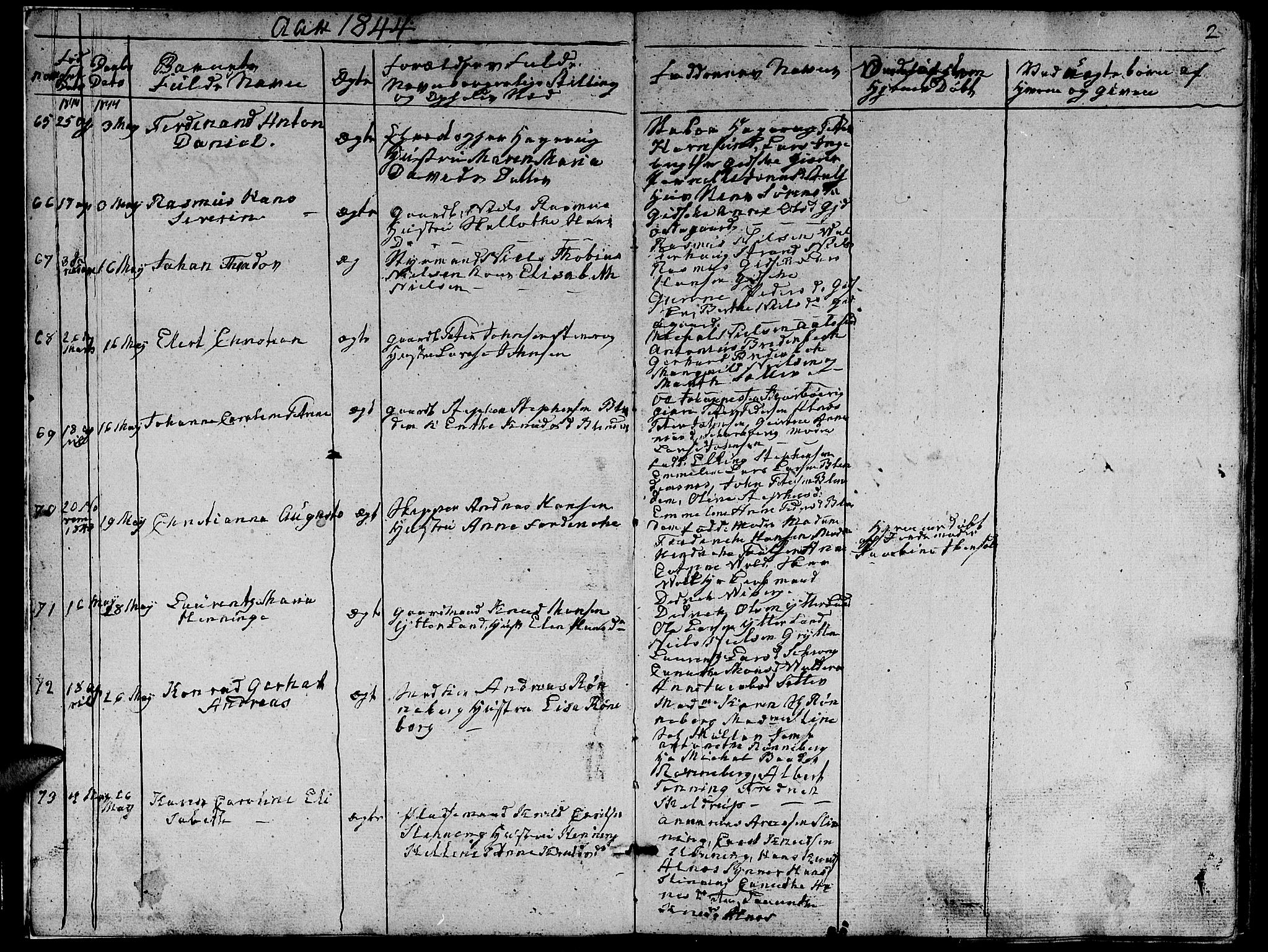 Ministerialprotokoller, klokkerbøker og fødselsregistre - Møre og Romsdal, SAT/A-1454/528/L0426: Parish register (copy) no. 528C07, 1844-1854, p. 2