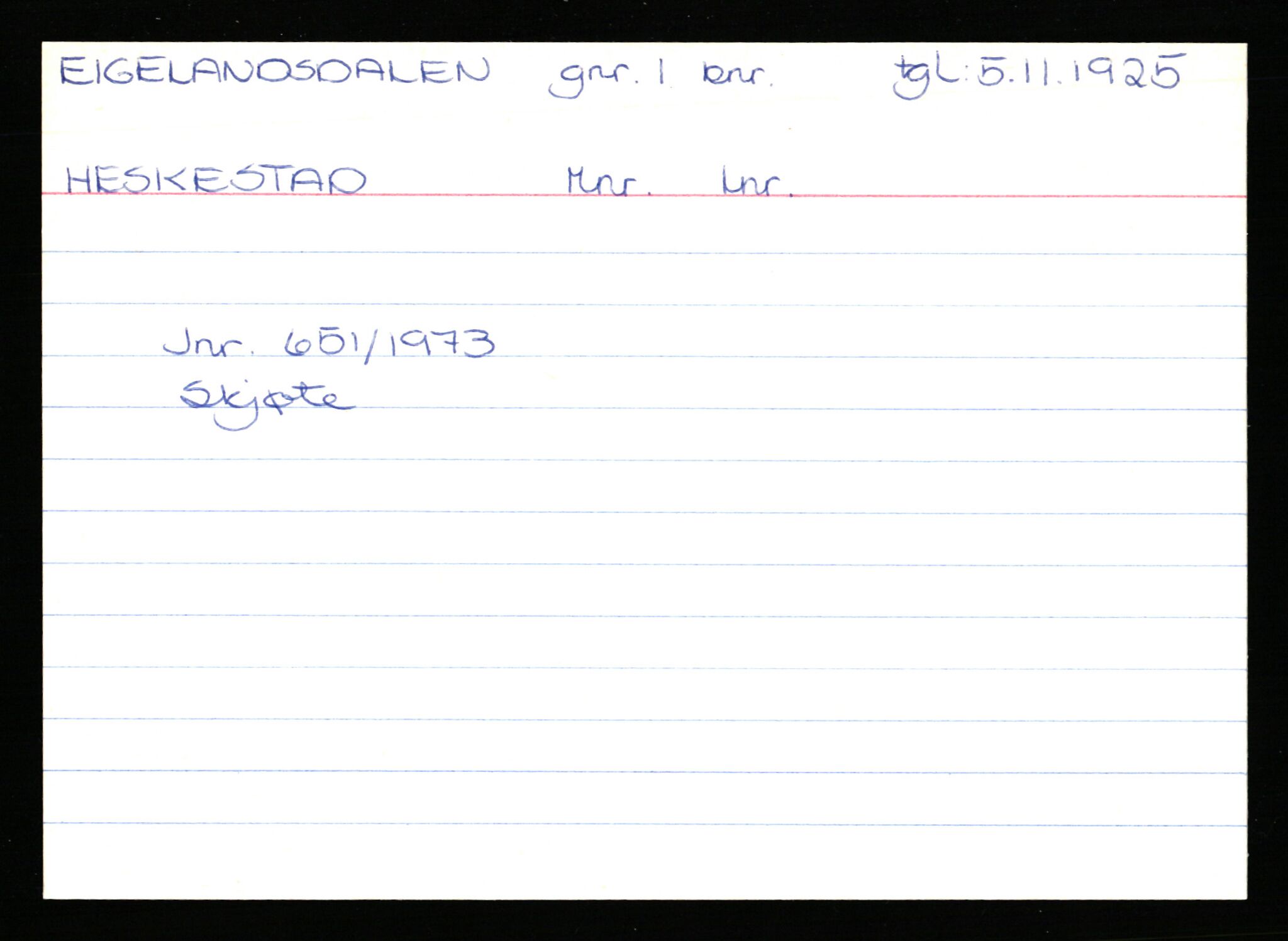 Statsarkivet i Stavanger, AV/SAST-A-101971/03/Y/Yk/L0008: Registerkort sortert etter gårdsnavn: Eig - Erlien, 1750-1930, p. 226