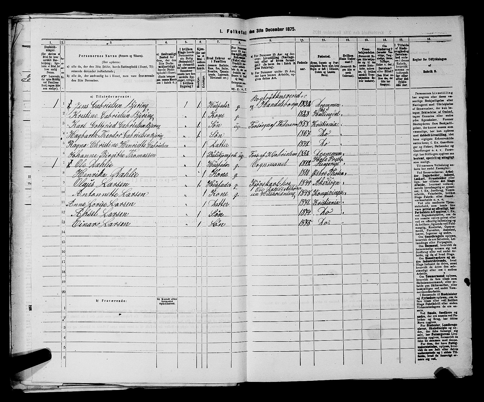 RA, 1875 census for 0301 Kristiania, 1875, p. 6261