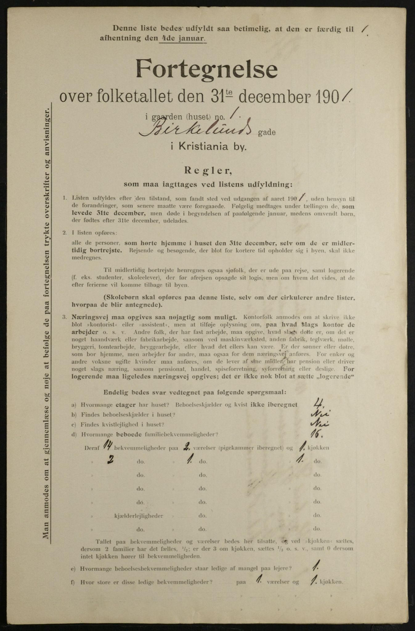 OBA, Municipal Census 1901 for Kristiania, 1901, p. 857