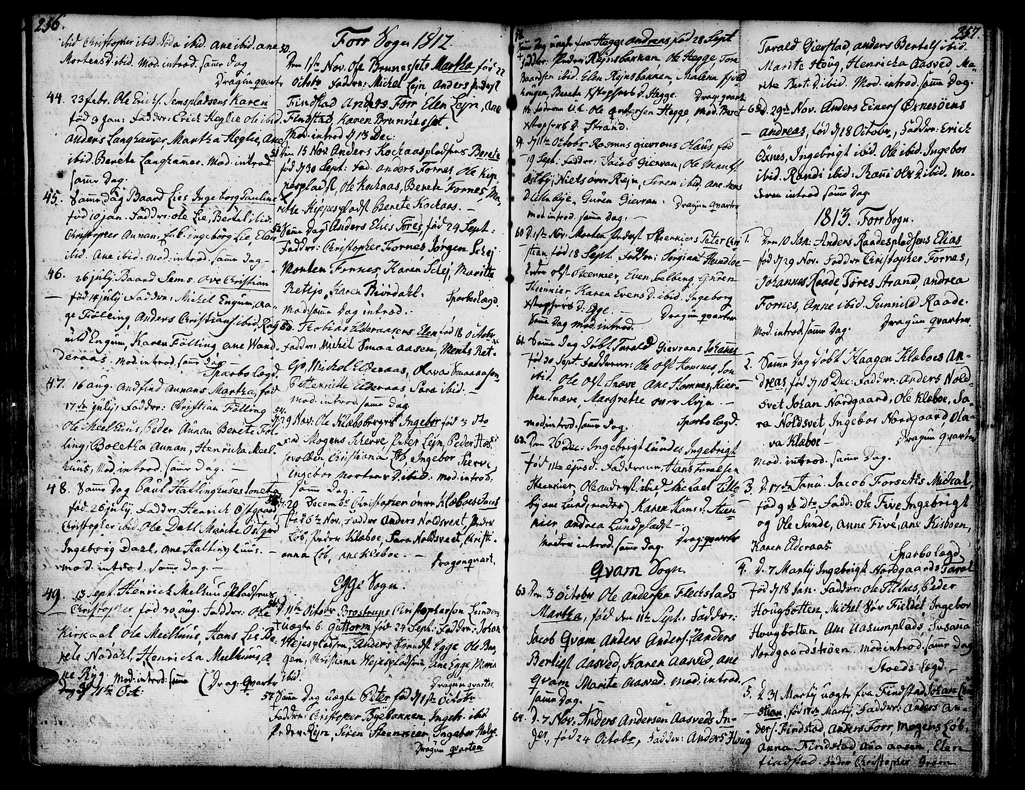 Ministerialprotokoller, klokkerbøker og fødselsregistre - Nord-Trøndelag, SAT/A-1458/746/L0440: Parish register (official) no. 746A02, 1760-1815, p. 256-257