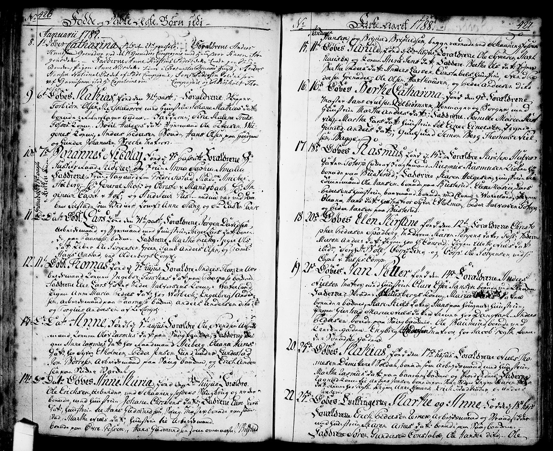 Halden prestekontor Kirkebøker, SAO/A-10909/F/Fa/L0001: Parish register (official) no. I 1, 1758-1791, p. 426-427