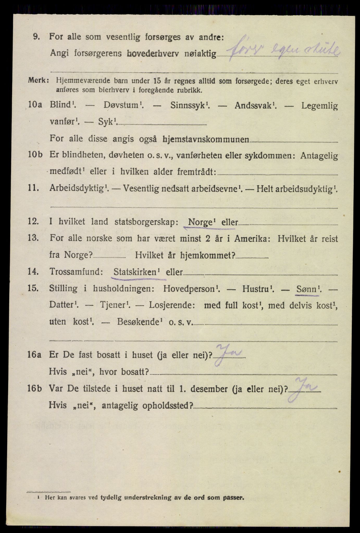 SAK, 1920 census for Stokken, 1920, p. 1979