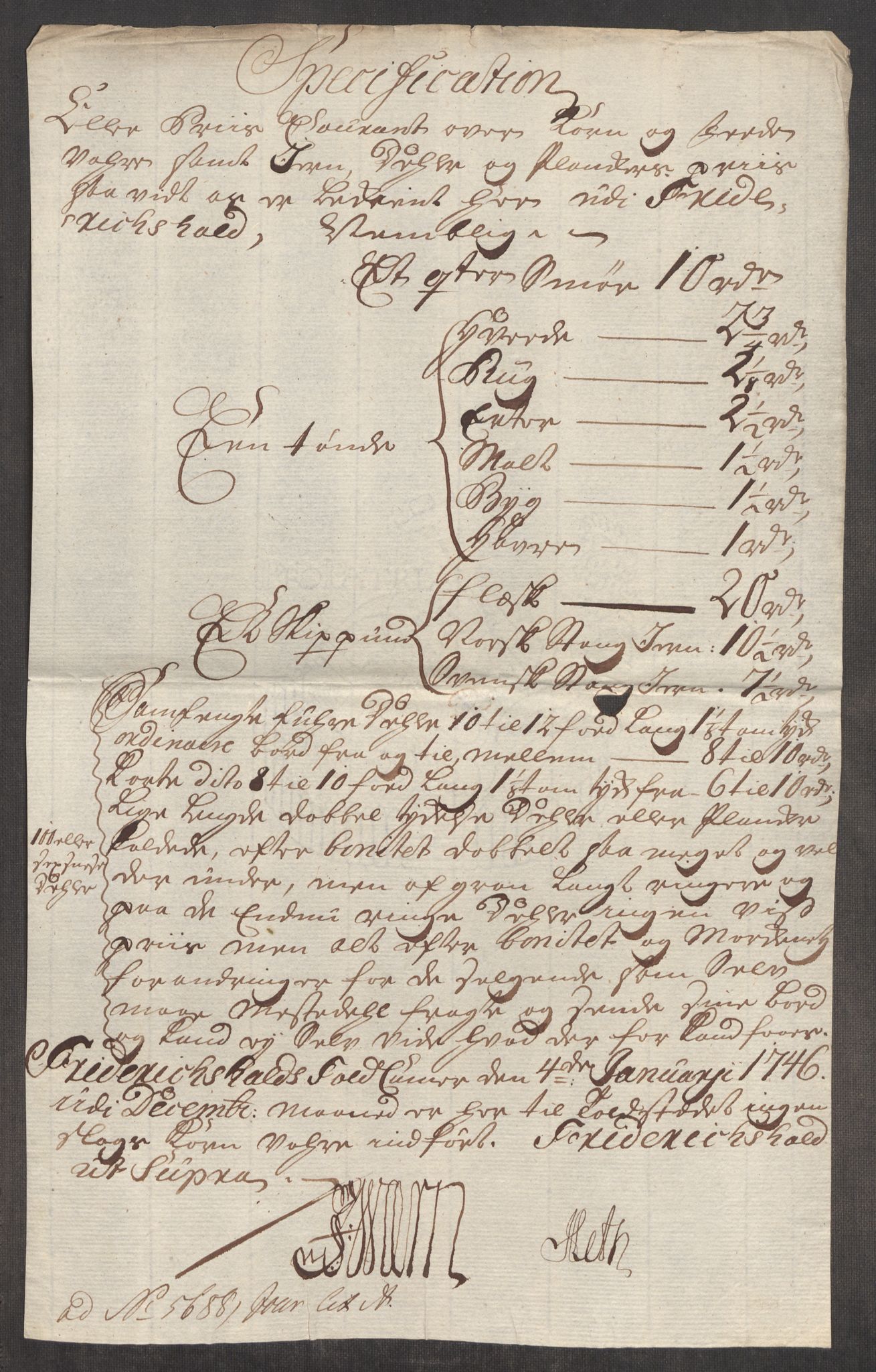 Rentekammeret inntil 1814, Realistisk ordnet avdeling, AV/RA-EA-4070/Oe/L0003: [Ø1]: Priskuranter, 1745-1748, p. 224