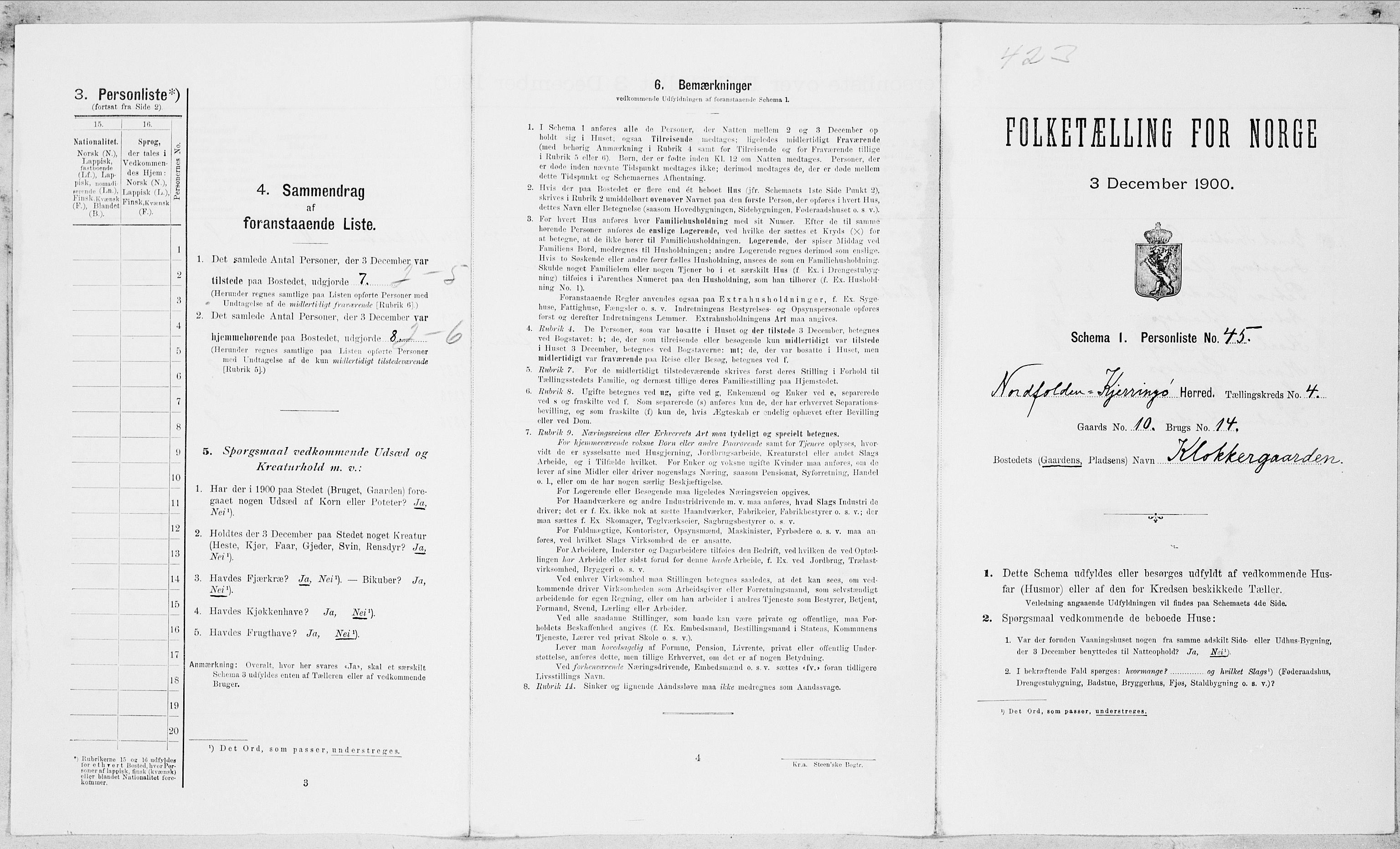 SAT, 1900 census for Nordfold-Kjerringøy, 1900, p. 476