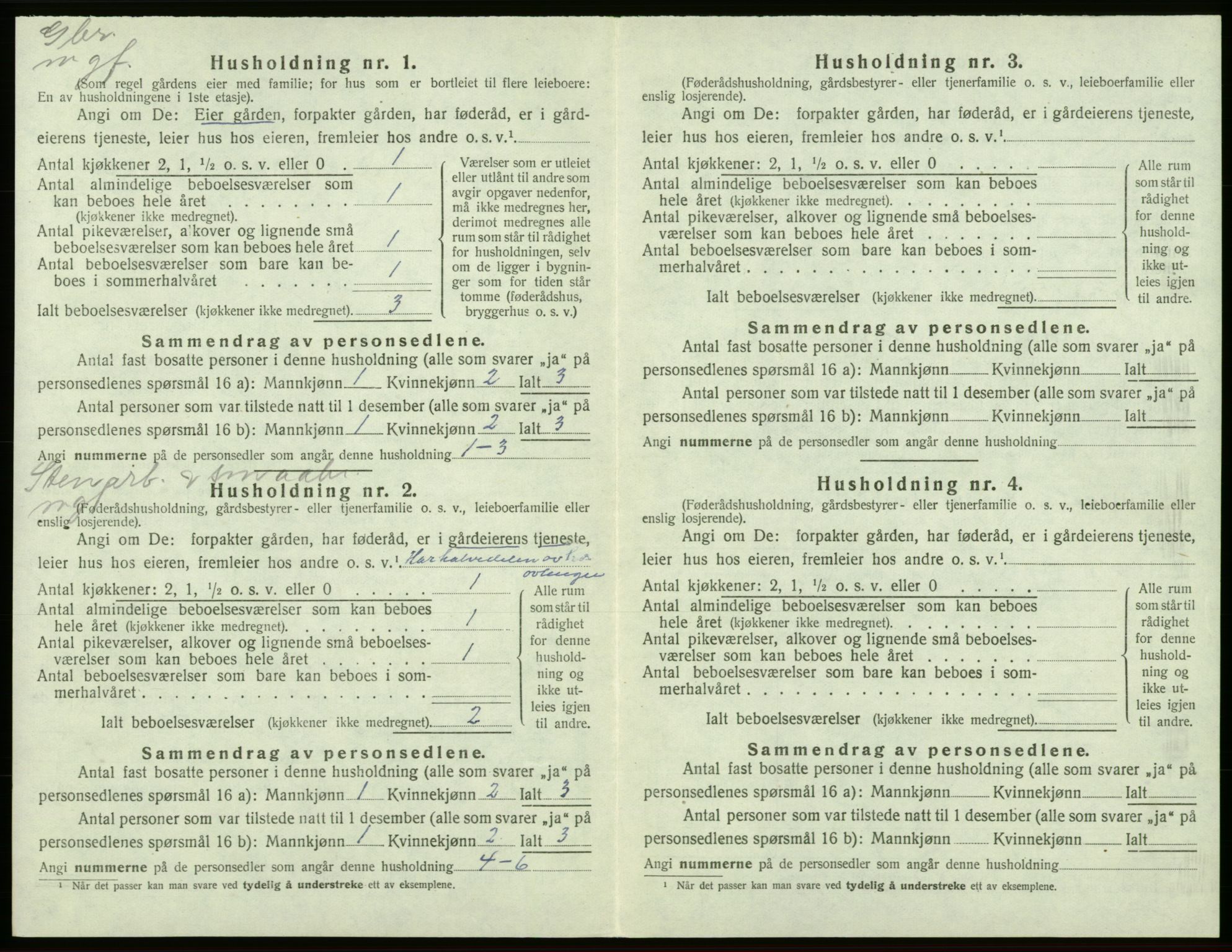 SAB, 1920 census for Valestrand, 1920, p. 156