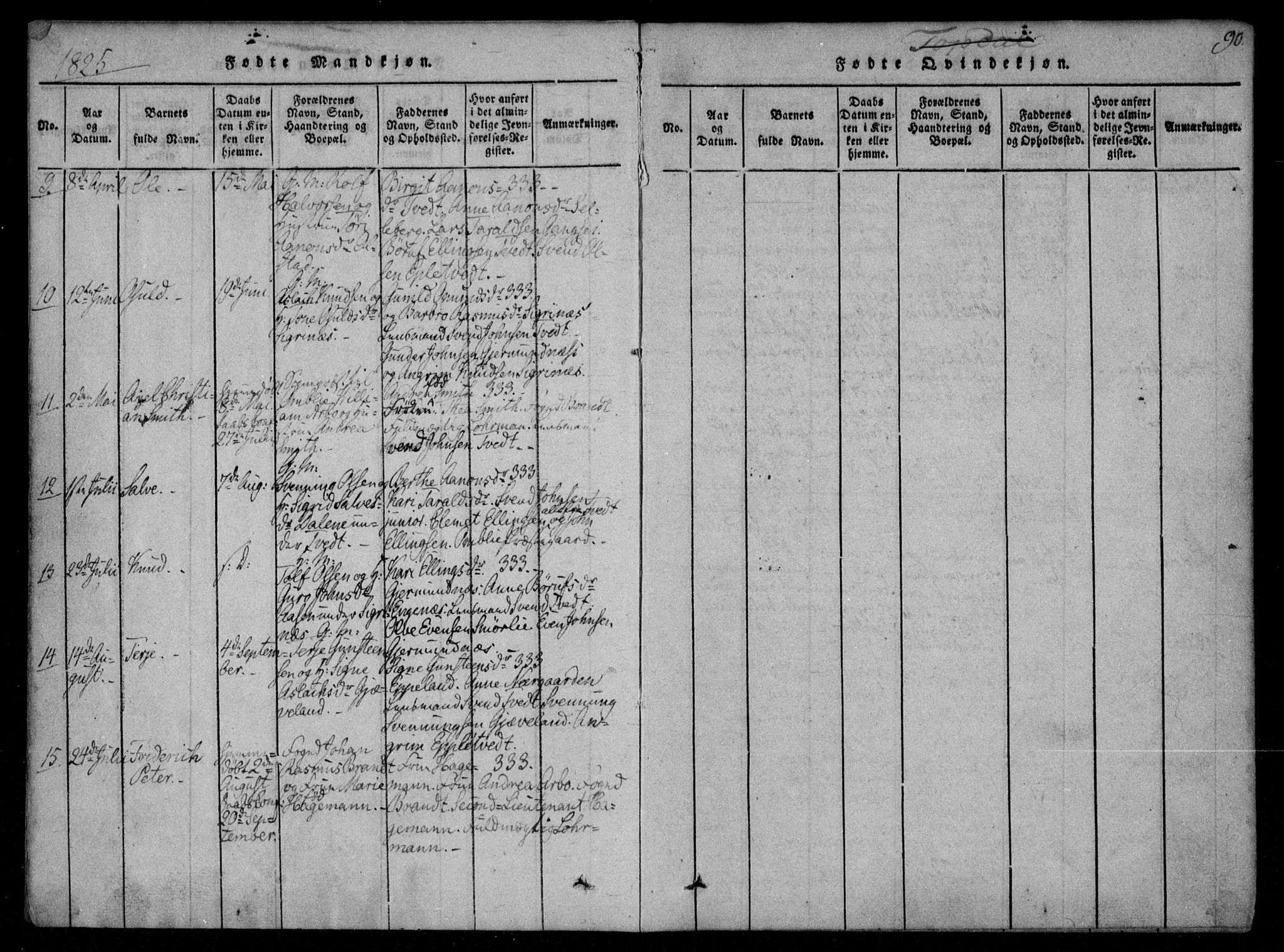 Åmli sokneprestkontor, AV/SAK-1111-0050/F/Fa/Fac/L0006: Parish register (official) no. A 6, 1816-1829, p. 90