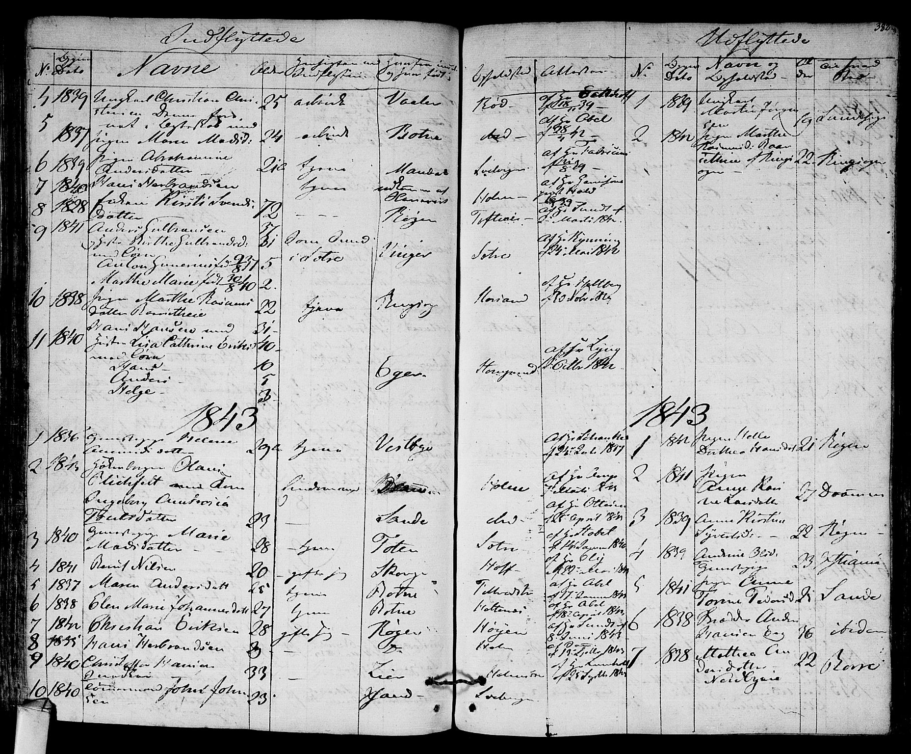 Hurum kirkebøker, SAKO/A-229/F/Fa/L0010: Parish register (official) no. 10, 1827-1846, p. 382