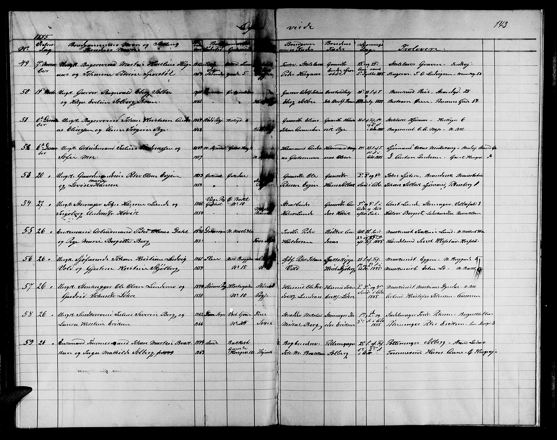 Ministerialprotokoller, klokkerbøker og fødselsregistre - Sør-Trøndelag, SAT/A-1456/604/L0221: Parish register (copy) no. 604C04, 1870-1885, p. 143