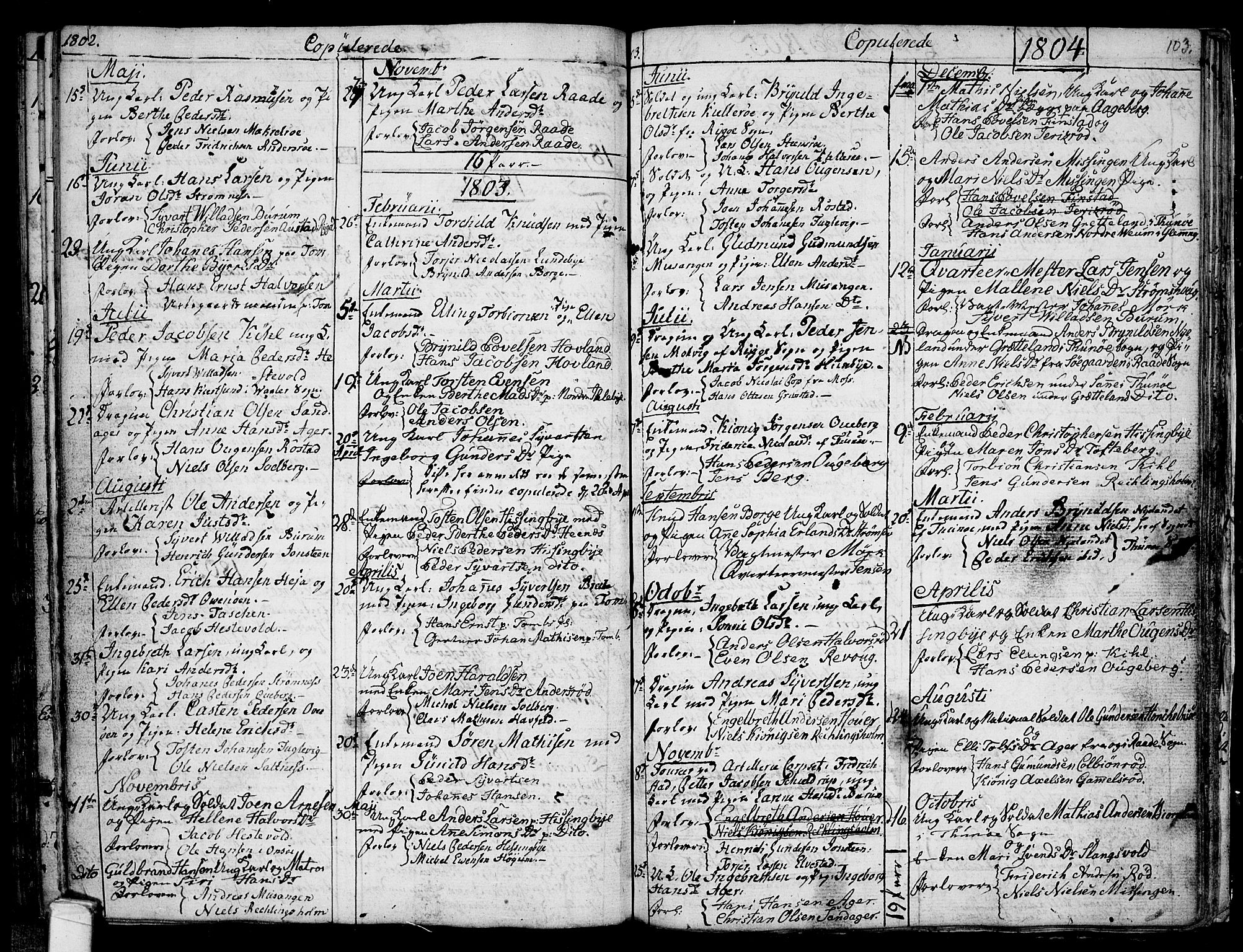 Råde prestekontor kirkebøker, SAO/A-2009/F/Fa/L0002: Parish register (official) no. 2, 1762-1806, p. 103