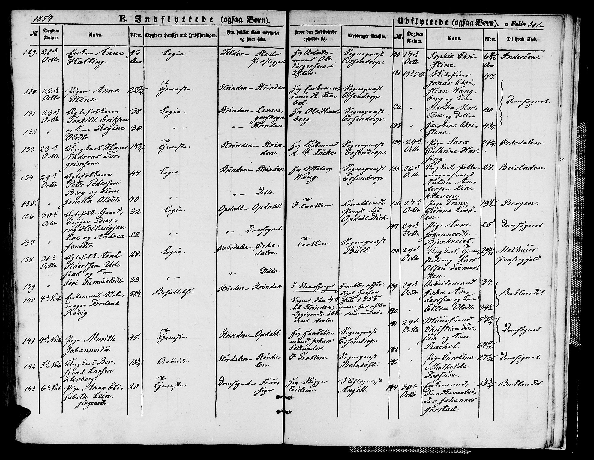 Ministerialprotokoller, klokkerbøker og fødselsregistre - Sør-Trøndelag, SAT/A-1456/602/L0138: Parish register (copy) no. 602C06, 1853-1858, p. 301
