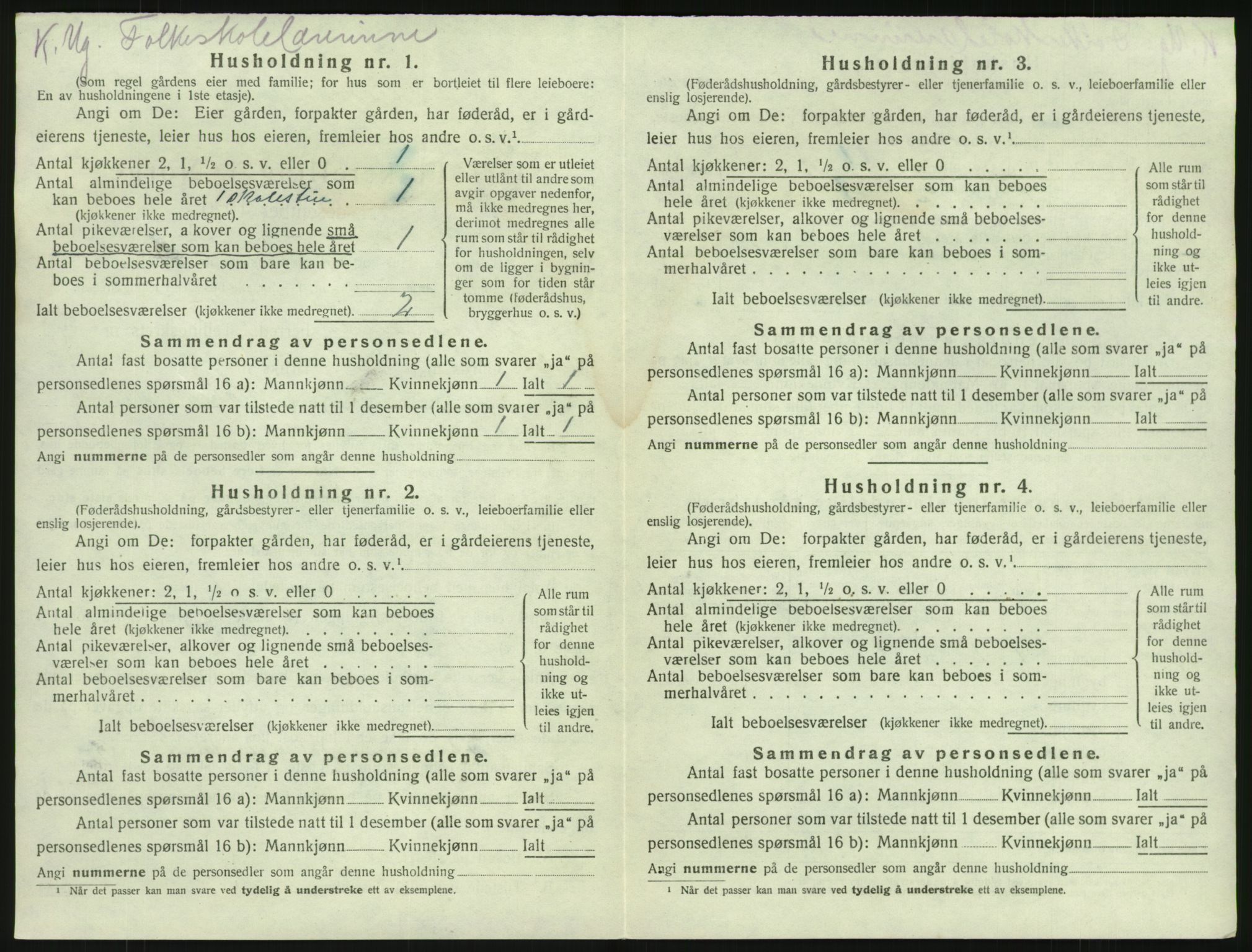 SAKO, 1920 census for Brunlanes, 1920, p. 834