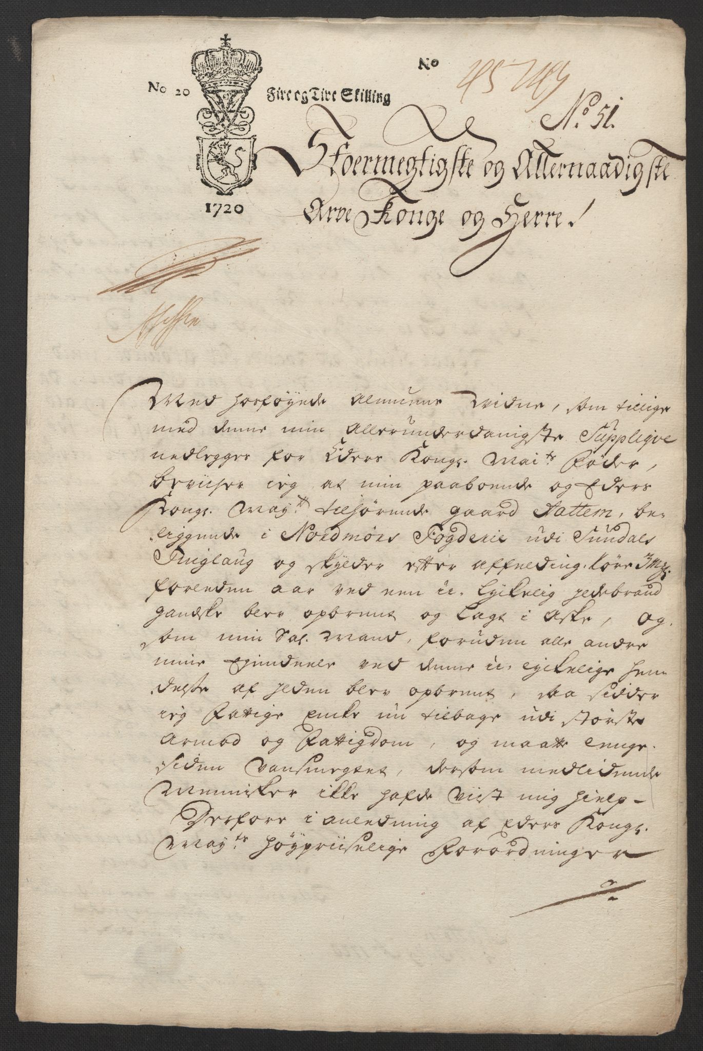 Rentekammeret inntil 1814, Reviderte regnskaper, Fogderegnskap, AV/RA-EA-4092/R56/L3753: Fogderegnskap Nordmøre, 1720, p. 508