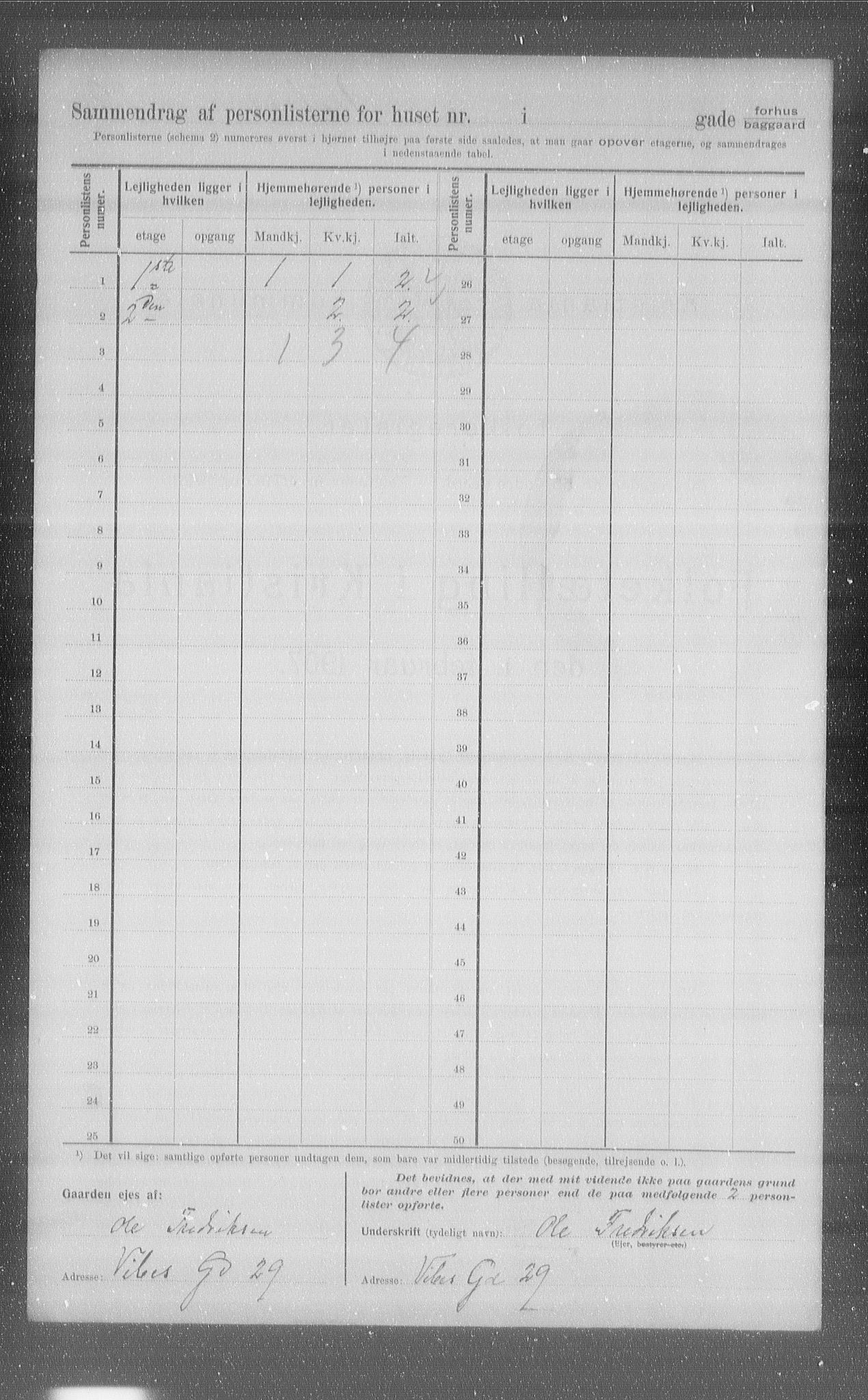 OBA, Municipal Census 1907 for Kristiania, 1907, p. 62783