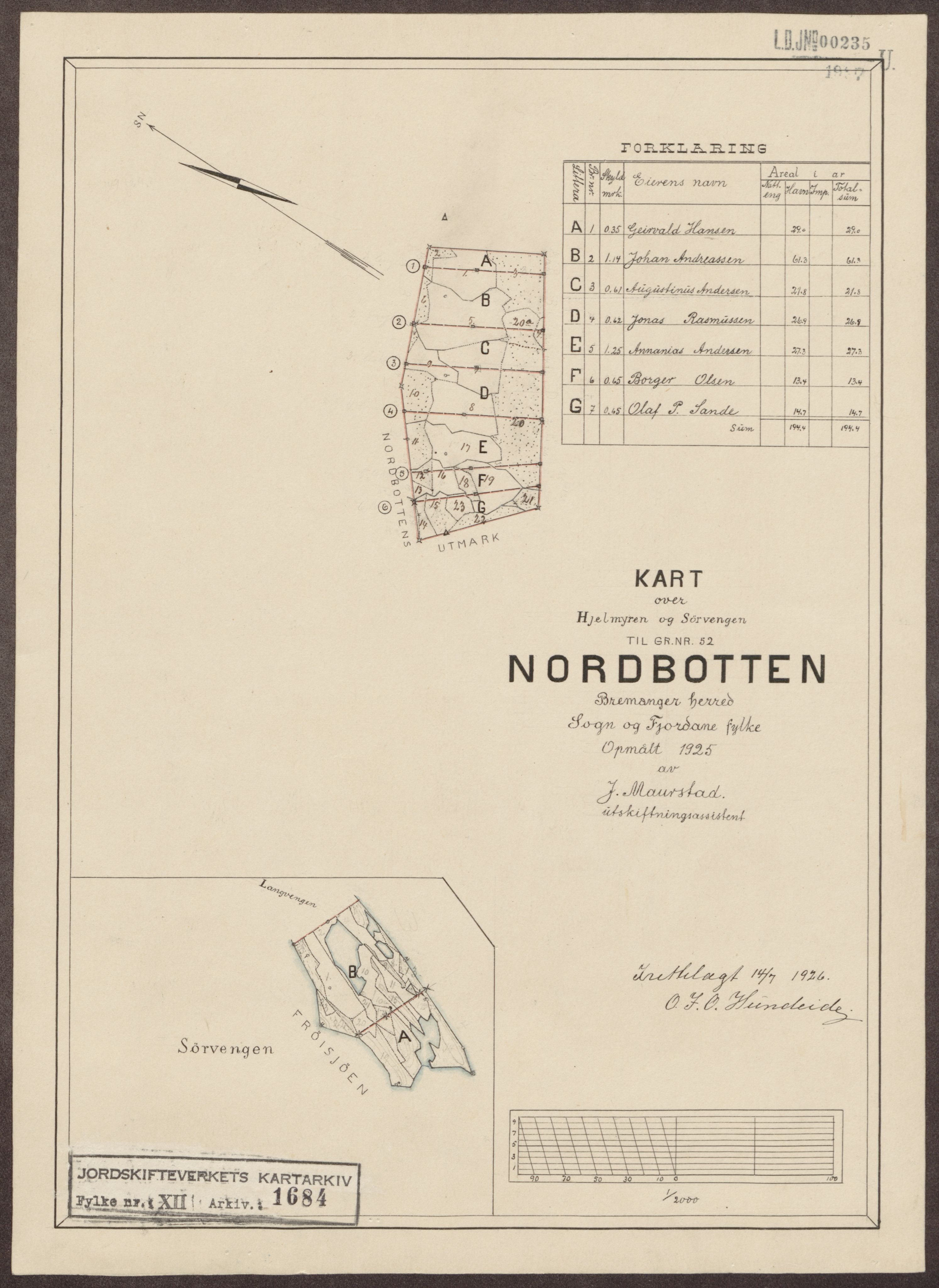 Jordskifteverkets kartarkiv, RA/S-3929/T, 1859-1988, p. 1940