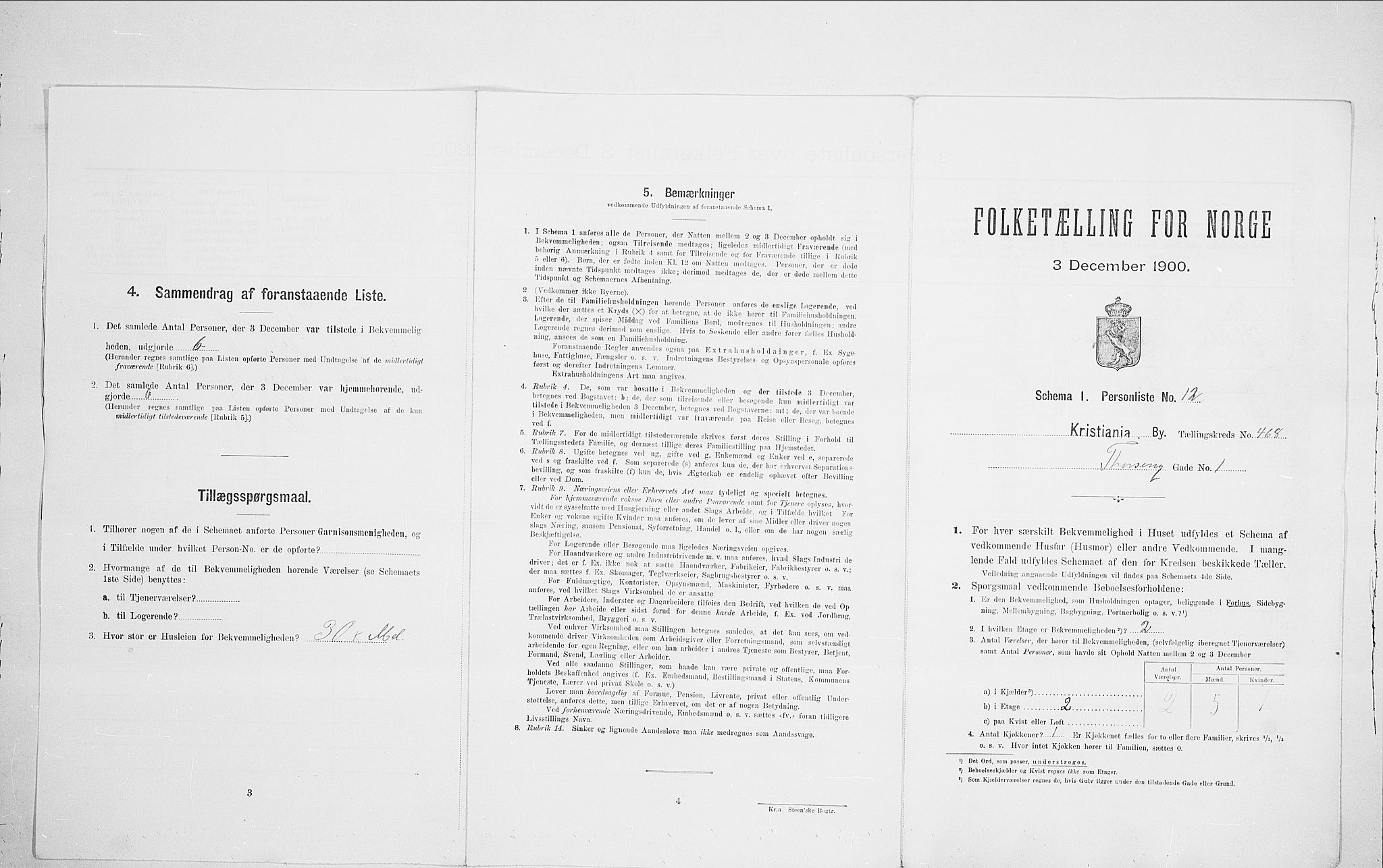 SAO, 1900 census for Kristiania, 1900, p. 97900