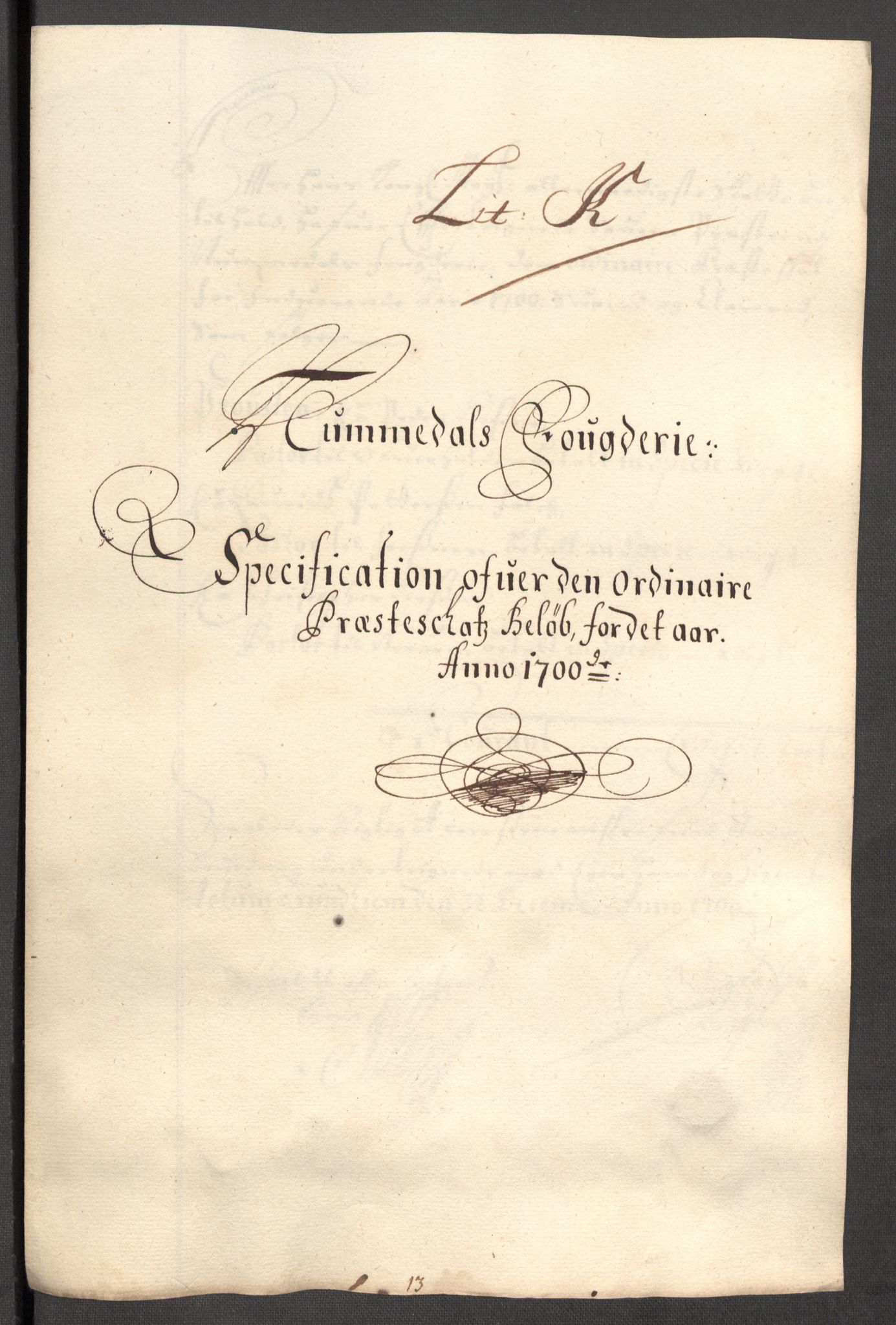 Rentekammeret inntil 1814, Reviderte regnskaper, Fogderegnskap, RA/EA-4092/R64/L4426: Fogderegnskap Namdal, 1699-1700, p. 277