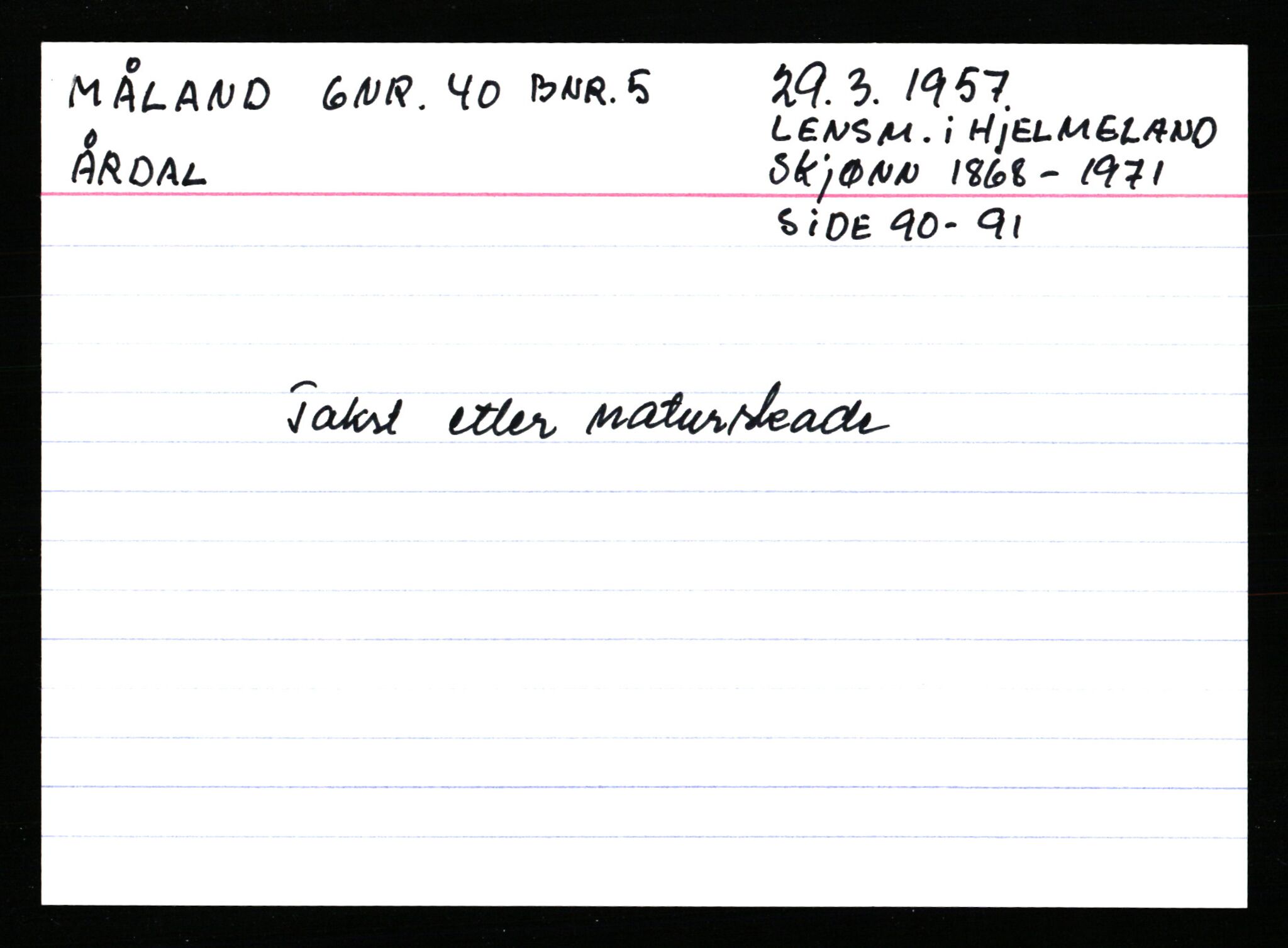 Statsarkivet i Stavanger, AV/SAST-A-101971/03/Y/Ym/L0040: Åstedskort sortert etter gårdsnavn: Mykje - Navrestad, 1600-1950, p. 608