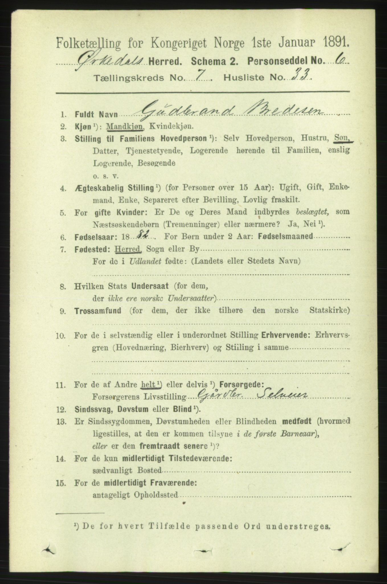 RA, 1891 census for 1638 Orkdal, 1891, p. 3617