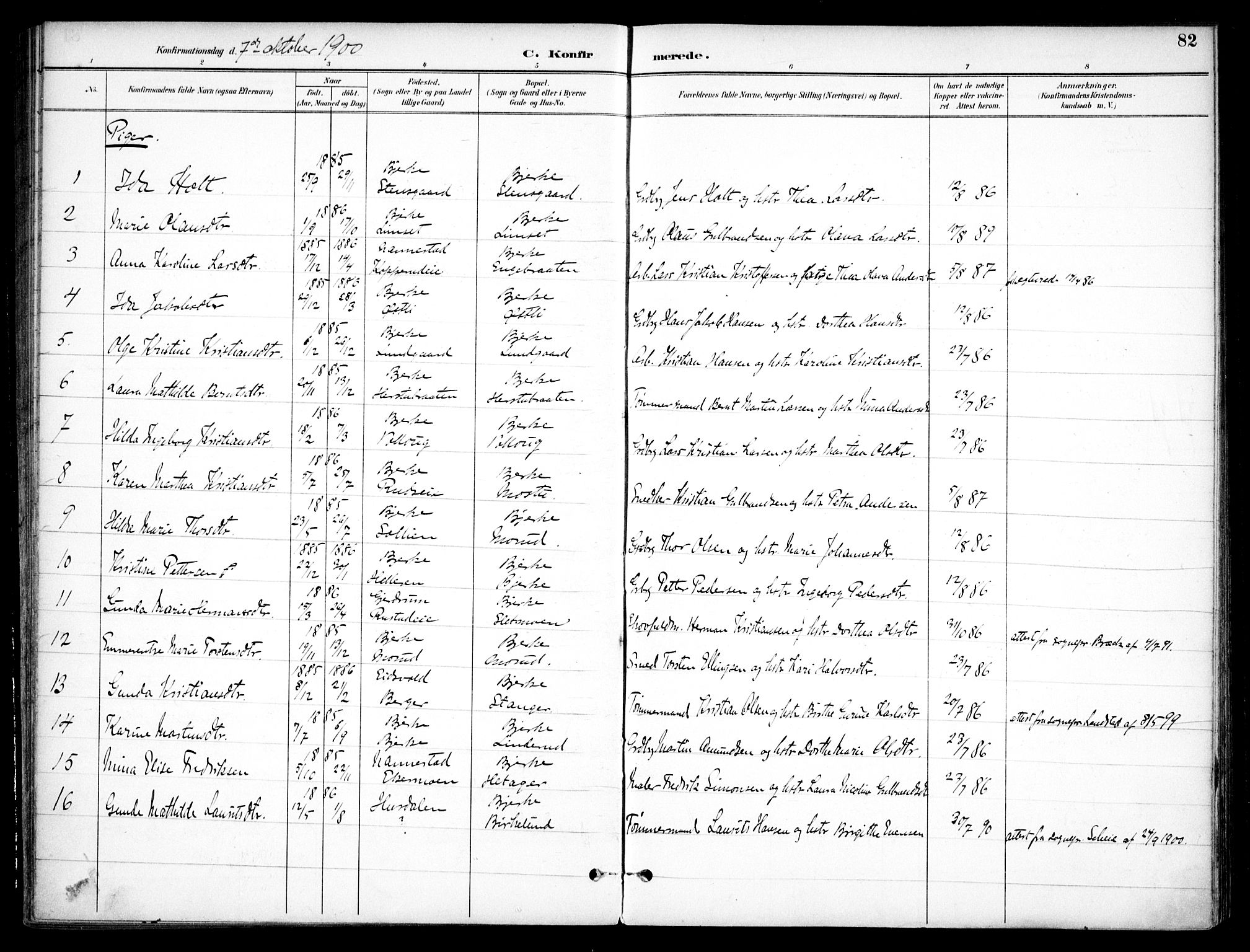 Nannestad prestekontor Kirkebøker, AV/SAO-A-10414a/F/Fc/L0002: Parish register (official) no. III 2, 1893-1907, p. 82