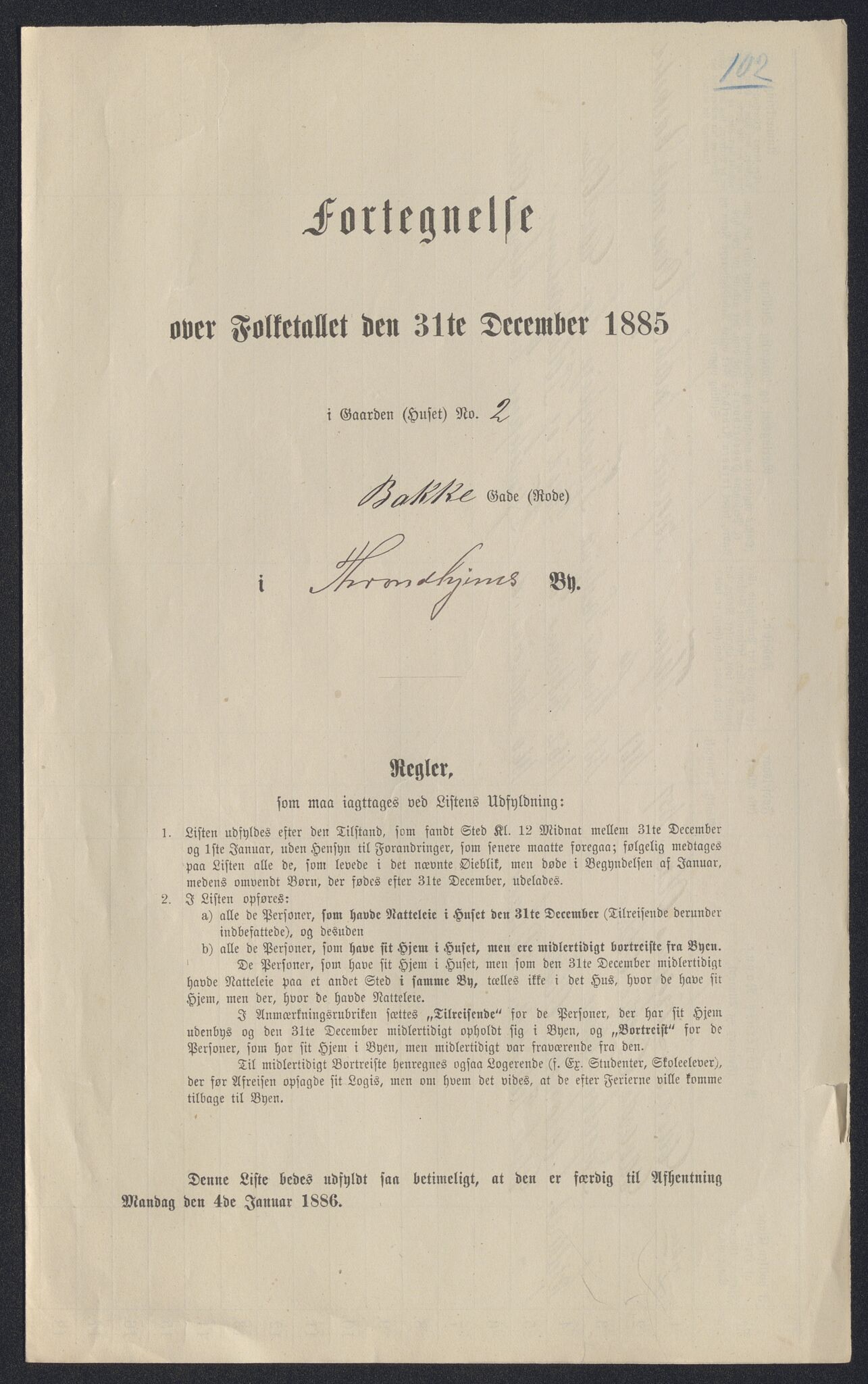 SAT, 1885 census for 1601 Trondheim, 1885, p. 2298