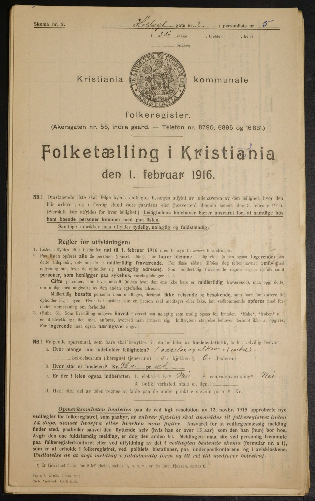 OBA, Municipal Census 1916 for Kristiania, 1916, p. 41791