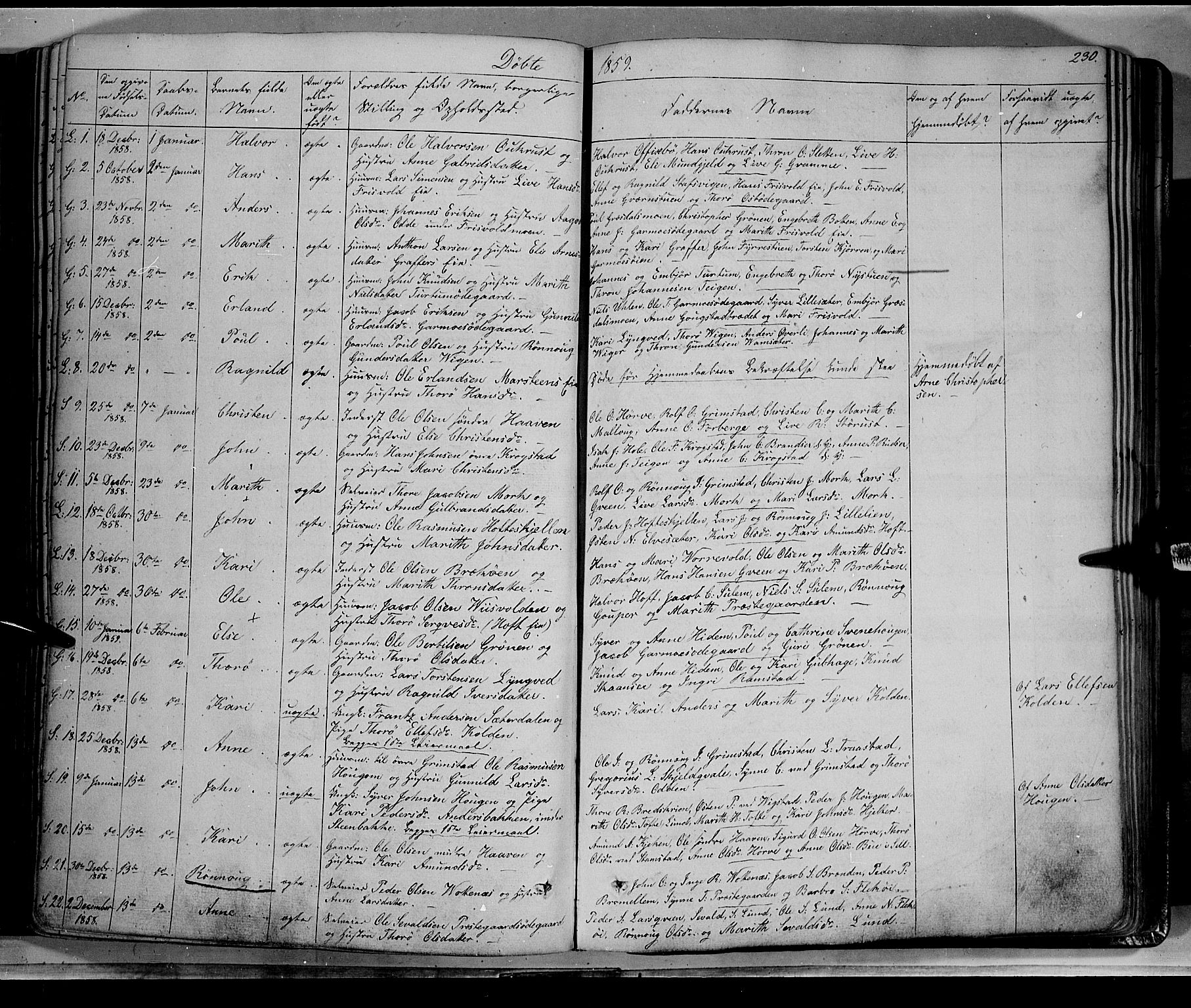 Lom prestekontor, SAH/PREST-070/K/L0006: Parish register (official) no. 6A, 1837-1863, p. 230