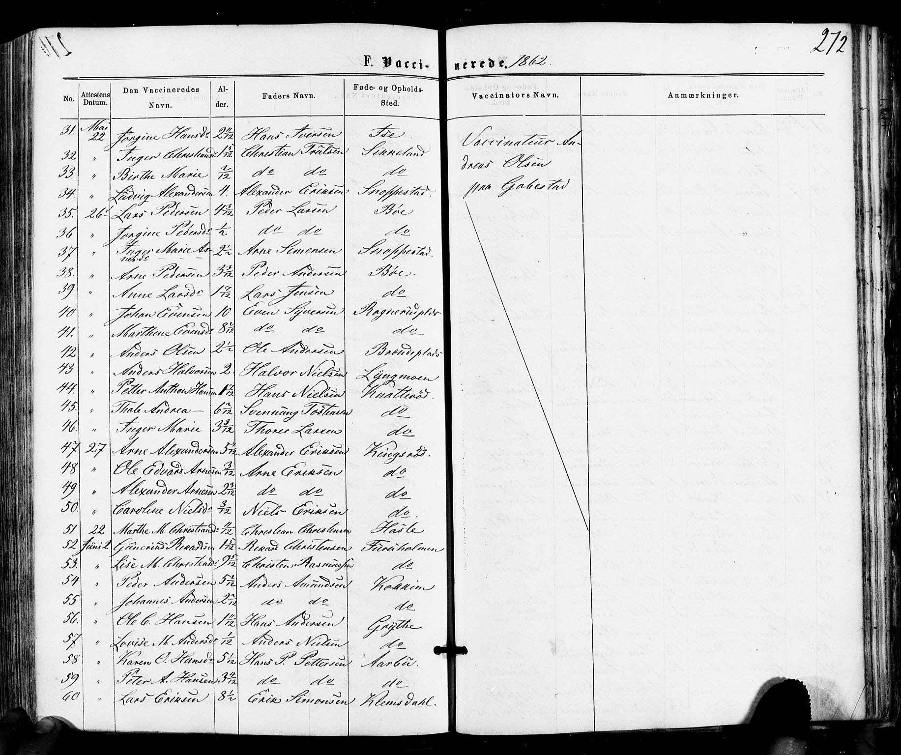 Varteig prestekontor Kirkebøker, SAO/A-10447a/F/Fa/L0001: Parish register (official) no. 1, 1861-1877, p. 272