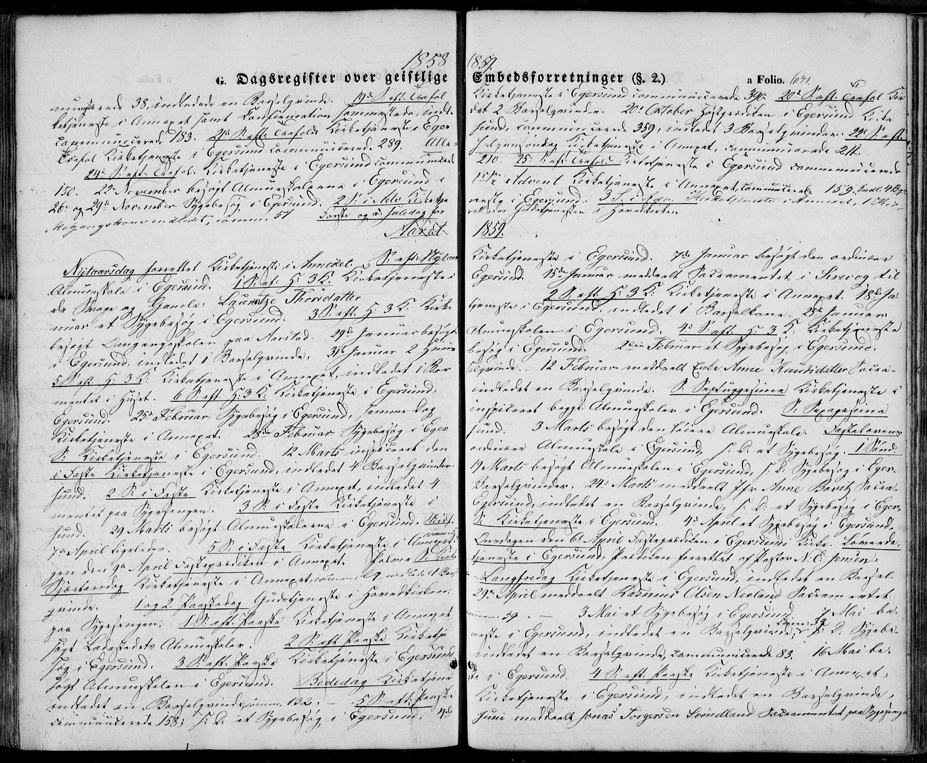 Eigersund sokneprestkontor, SAST/A-101807/S08/L0013: Parish register (official) no. A 12.2, 1850-1865, p. 641