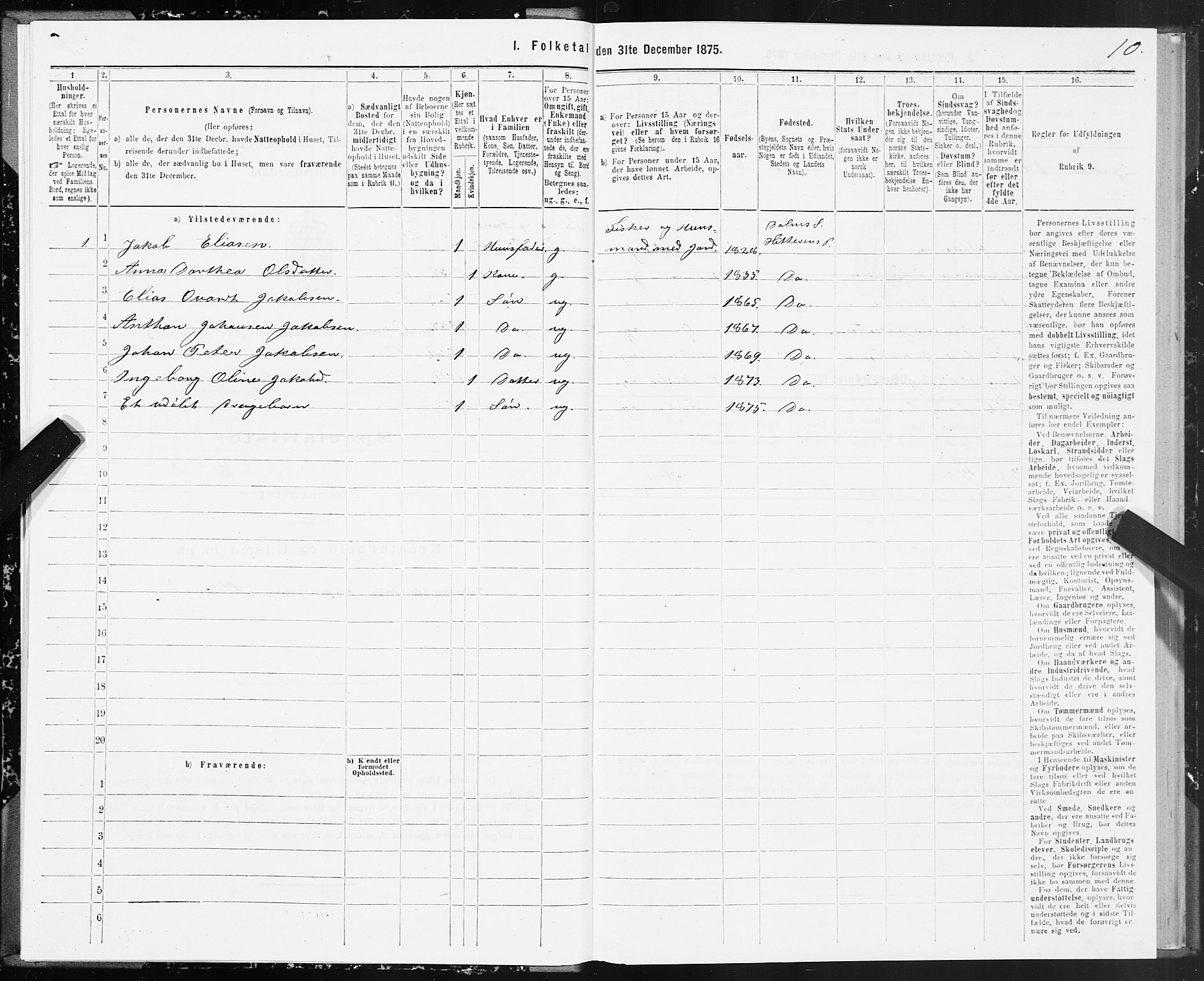 SAT, 1875 census for 1617P Hitra, 1875, p. 4010