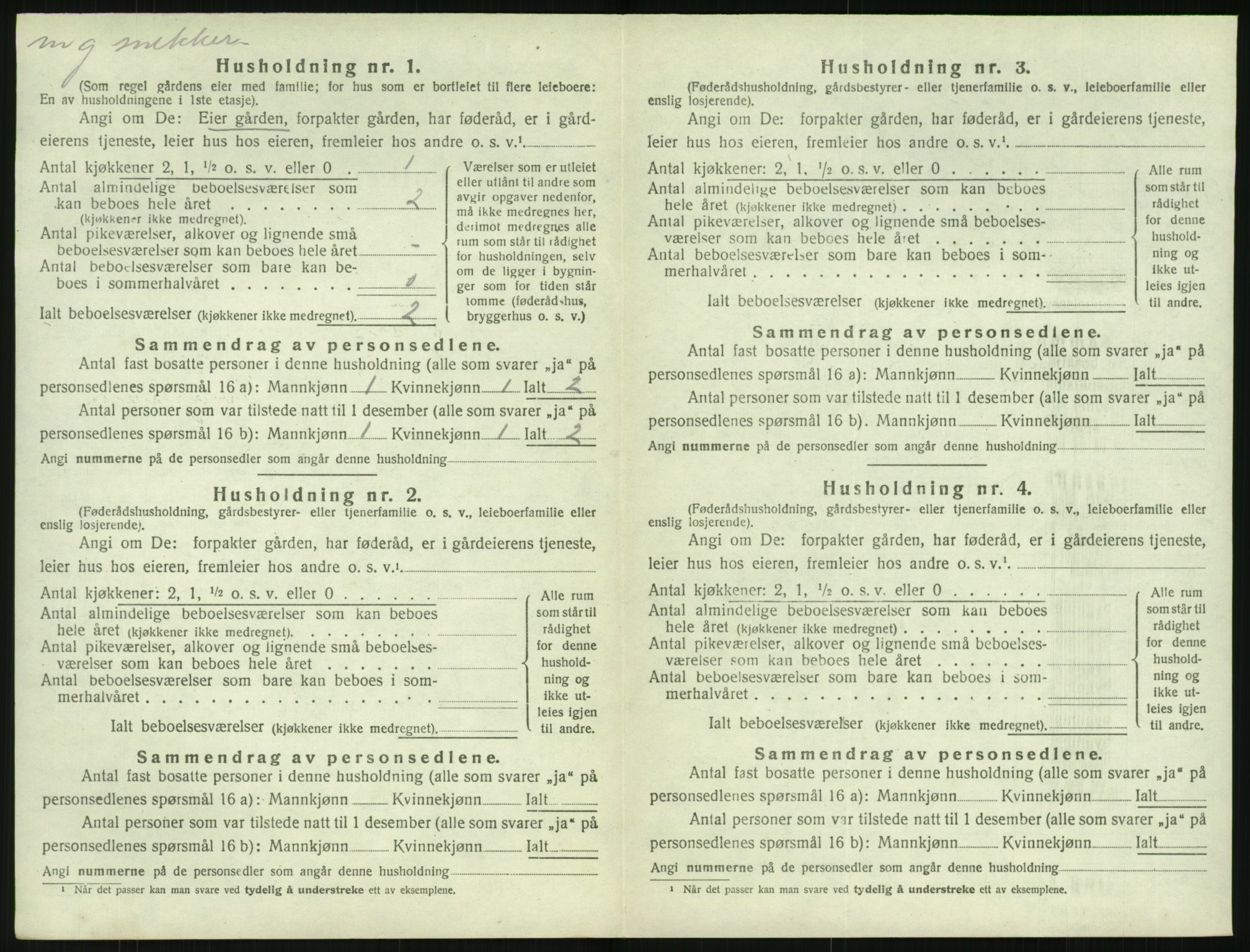 SAK, 1920 census for Fjære, 1920, p. 512